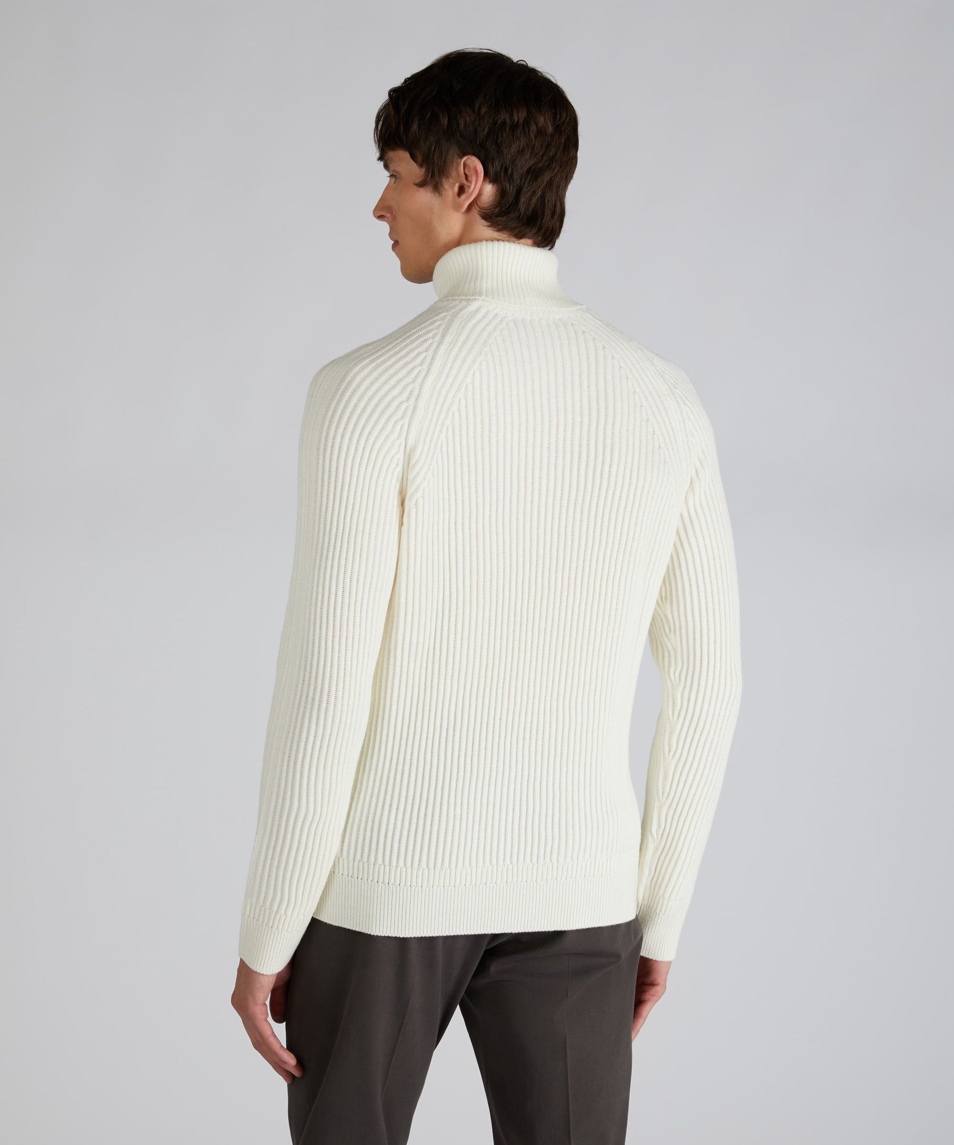 Zanone - Slim-fit wool turtleneck sweater - milk