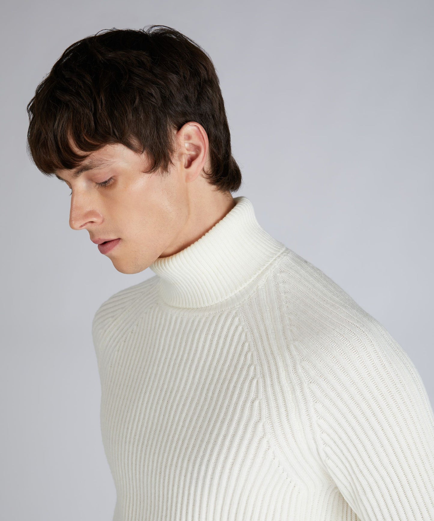 Zanone - Slim-fit wool turtleneck sweater - milk