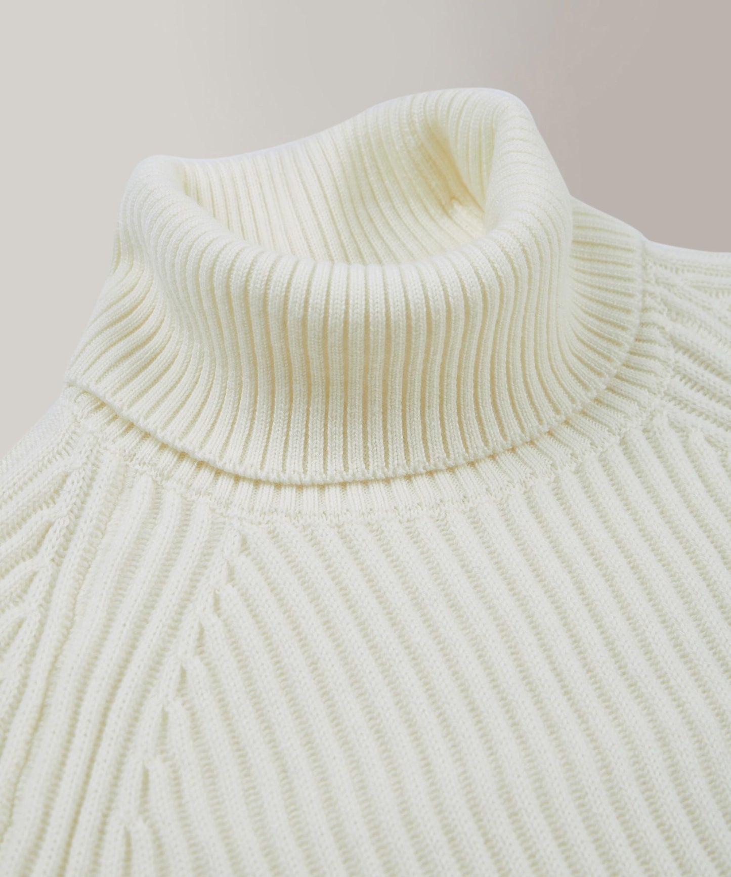 Zanone - Slim-fit wool turtleneck sweater - milk