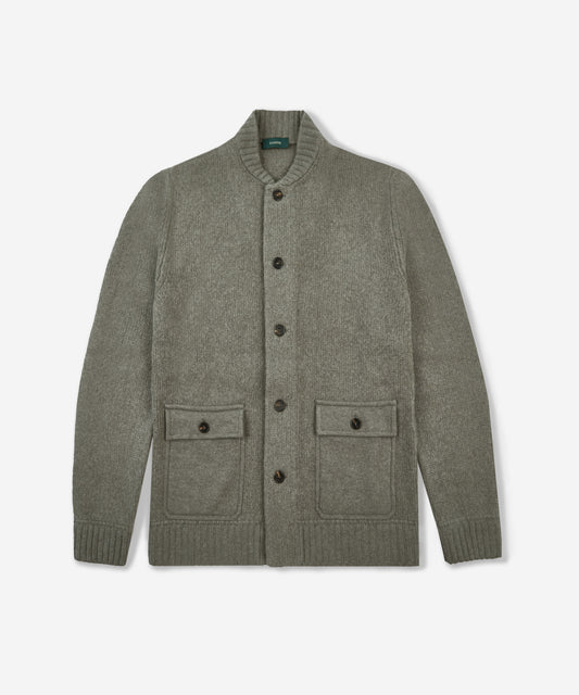 Slim-fit wool and cashmere bomber jacket