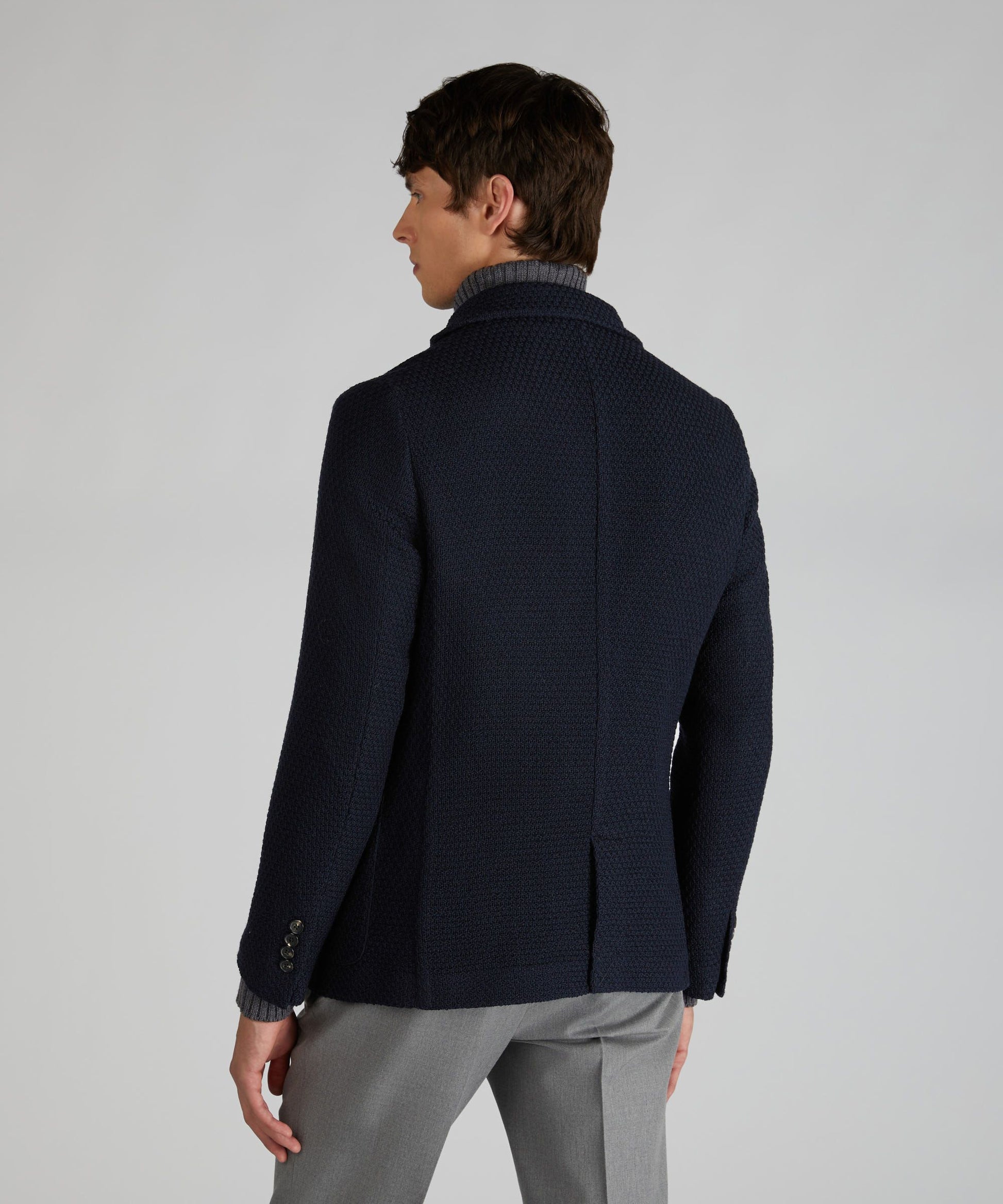 Zanone - Slim-fit wool jacket - midnight blue