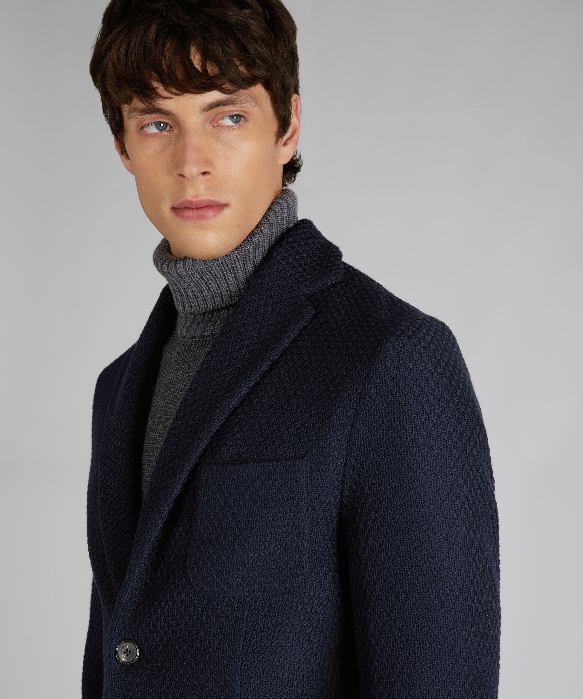 Zanone - Slim-fit wool jacket - midnight blue