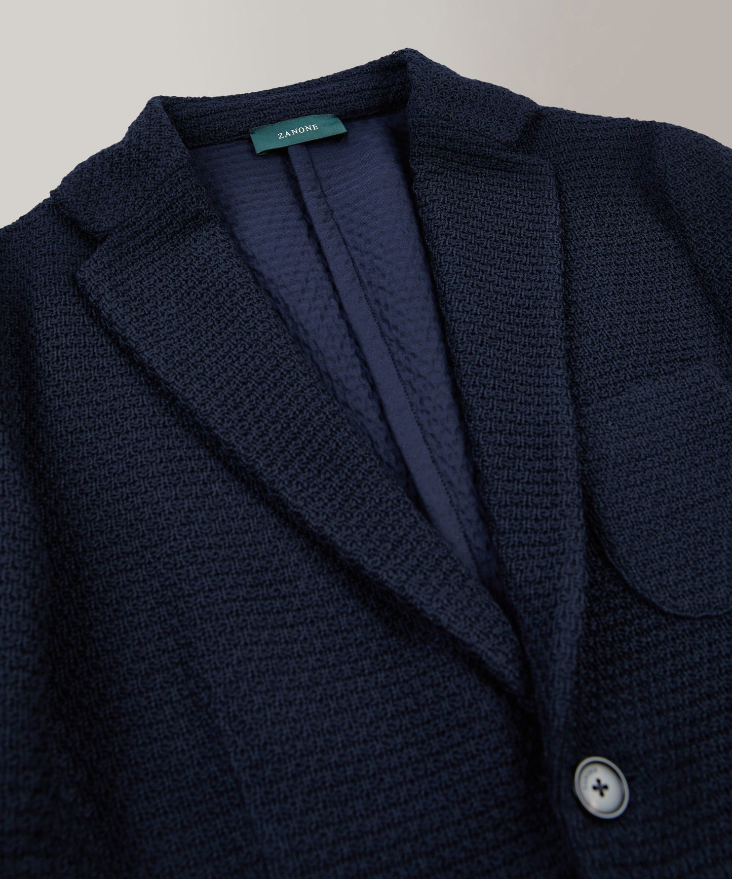 Zanone - Slim-fit wool jacket - midnight blue