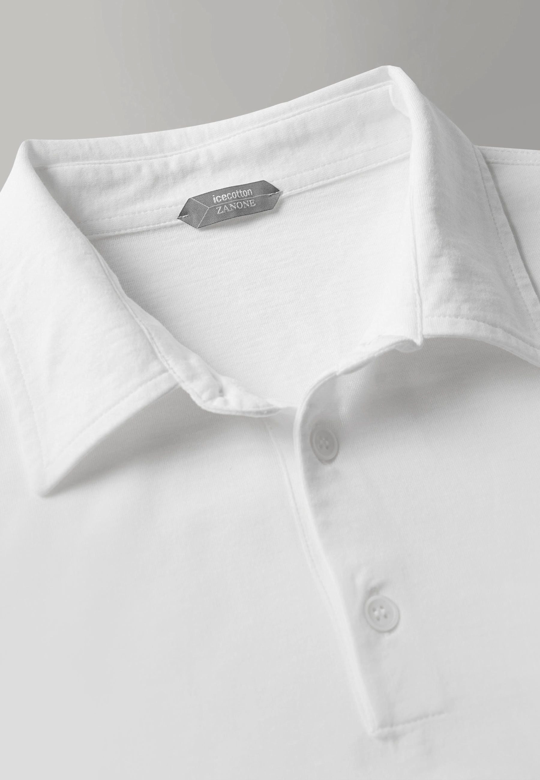 Zanone - Slim-fit organic IceCotton polo shirt - optical white