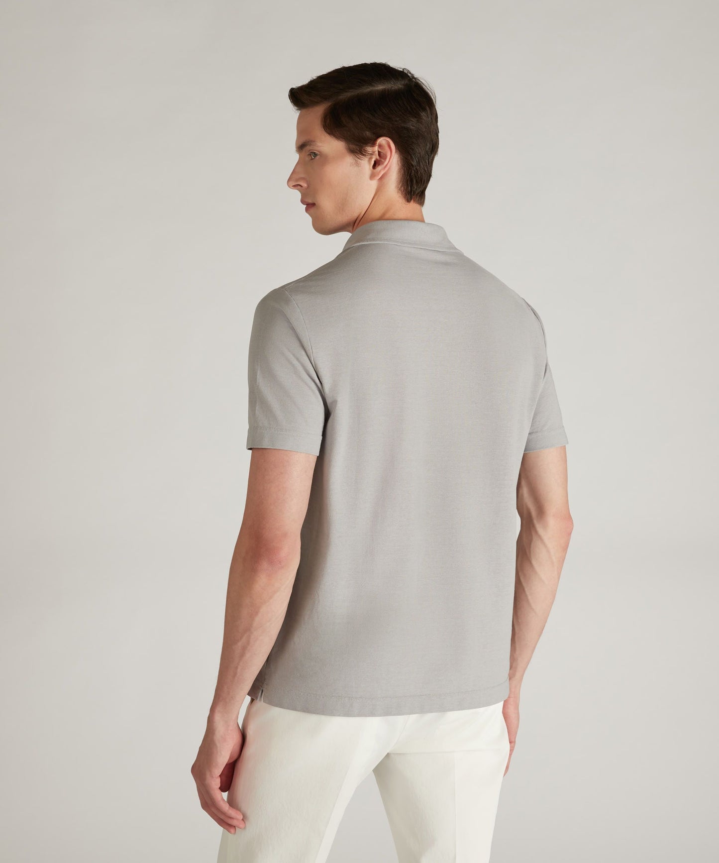 Zanone - Slim-fit organic IceCotton polo shirt - grey