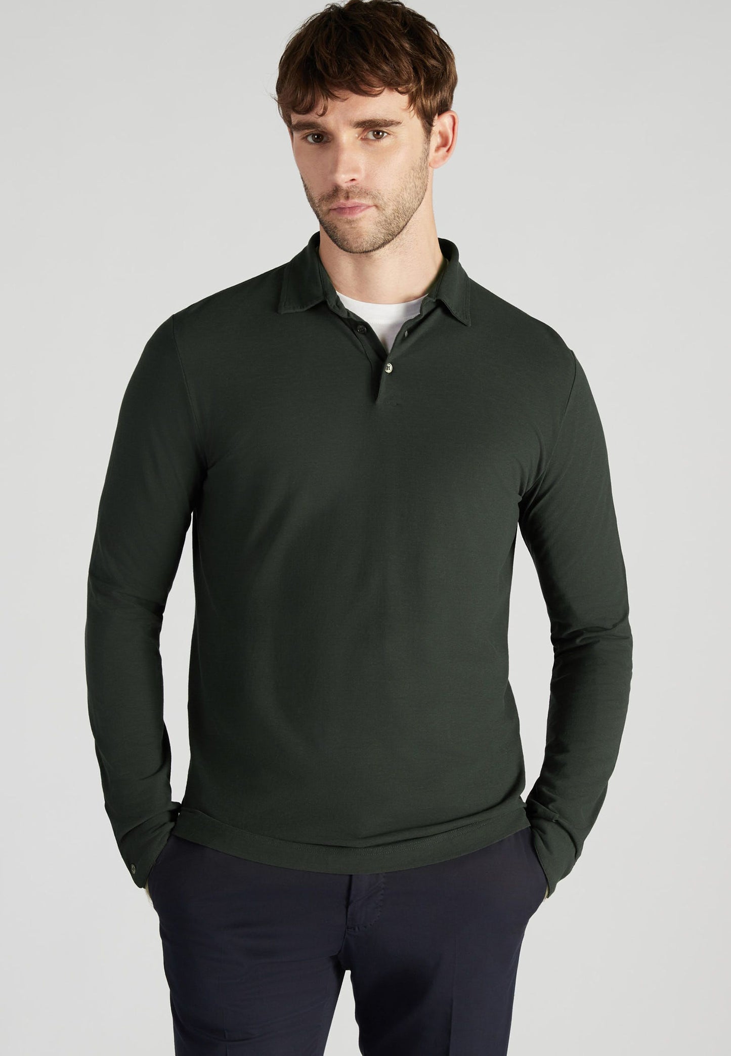 Zanone - Slim-fit organic IceCotton polo shirt - zanone green