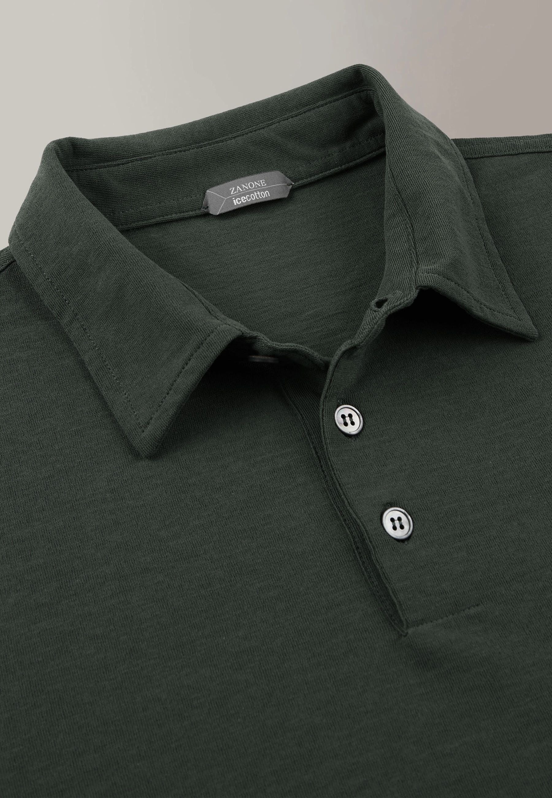 Zanone - Slim-fit organic IceCotton polo shirt - zanone green