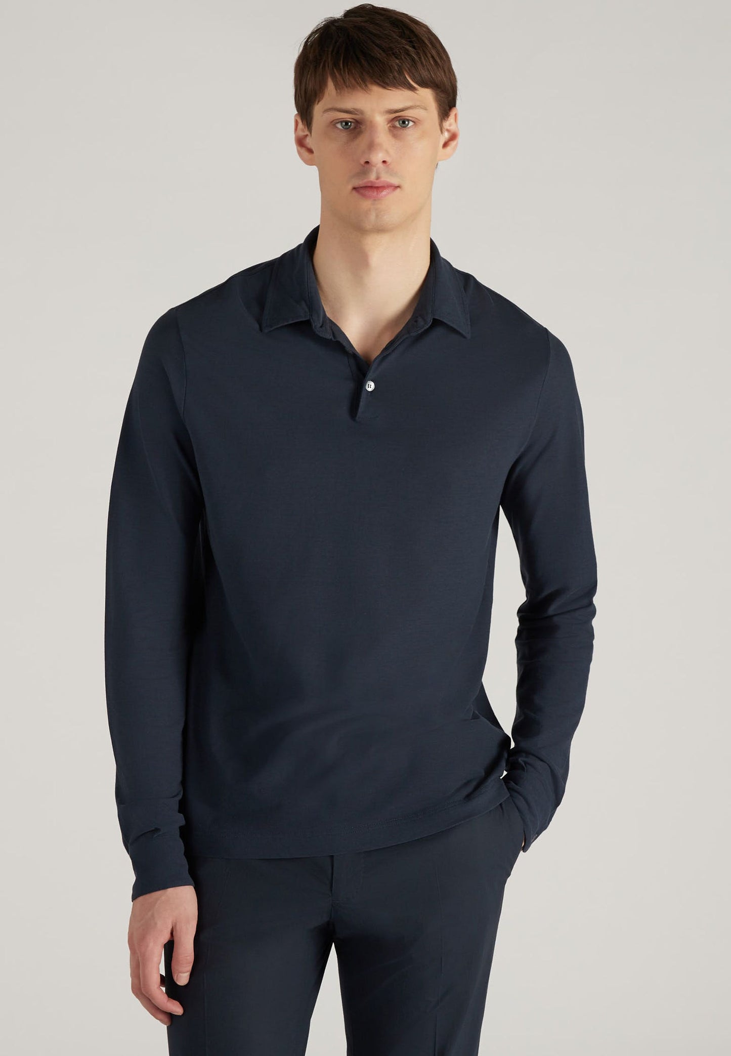 Zanone - Slim-fit organic IceCotton polo shirt - blue copy