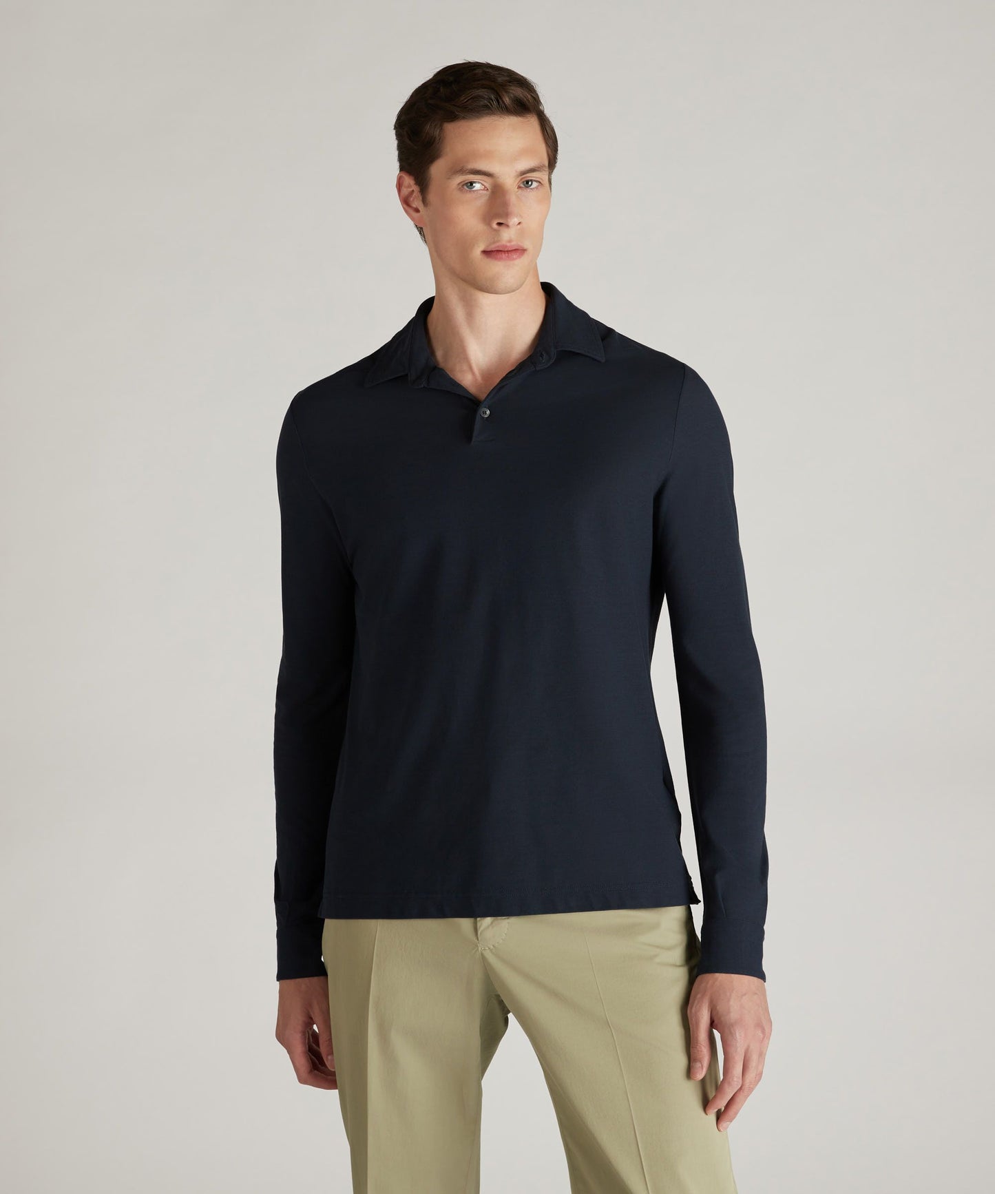 Zanone - Slim-fit organic IceCotton polo shirt - navy blue