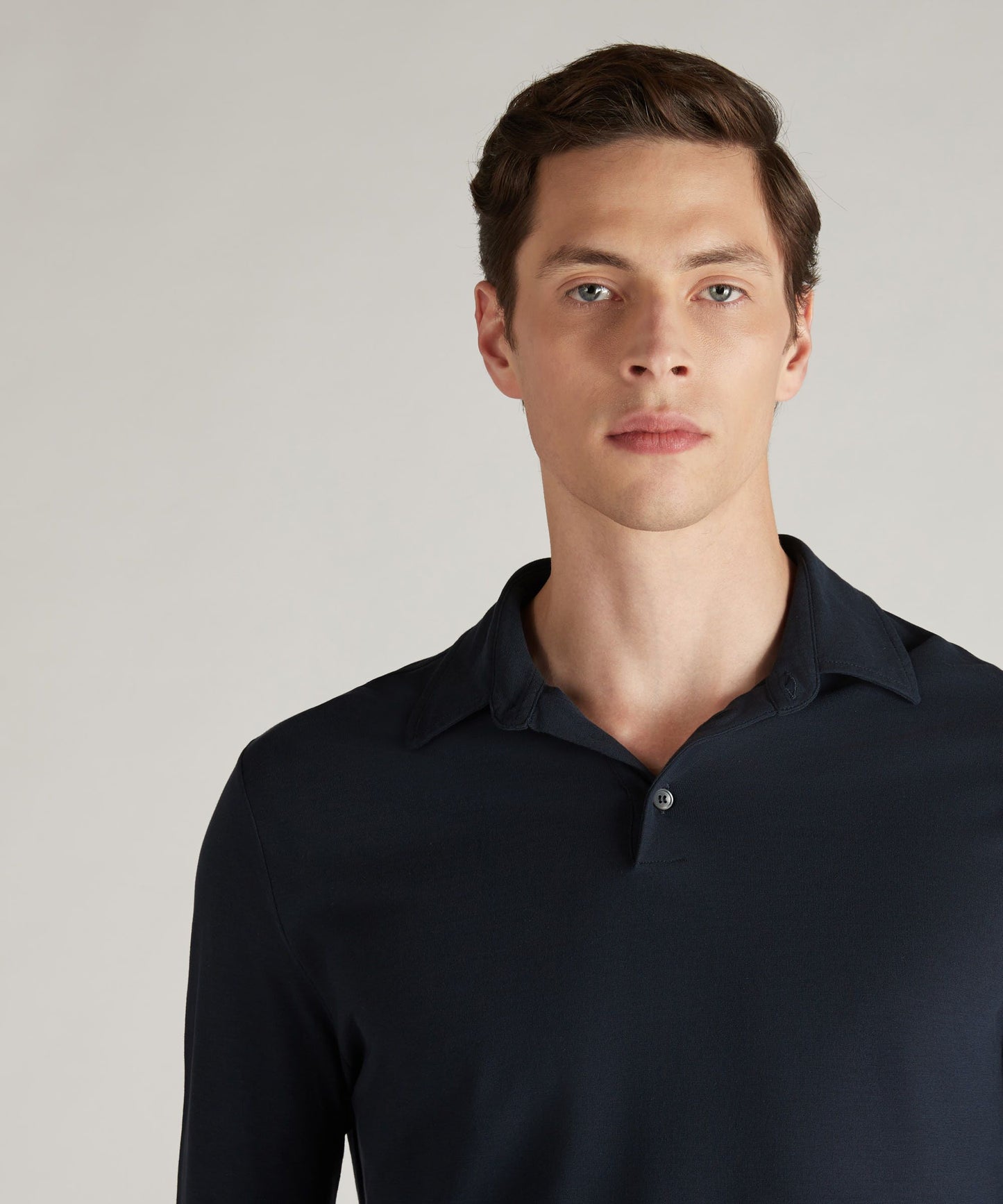 Zanone - Slim-fit organic IceCotton polo shirt - navy blue