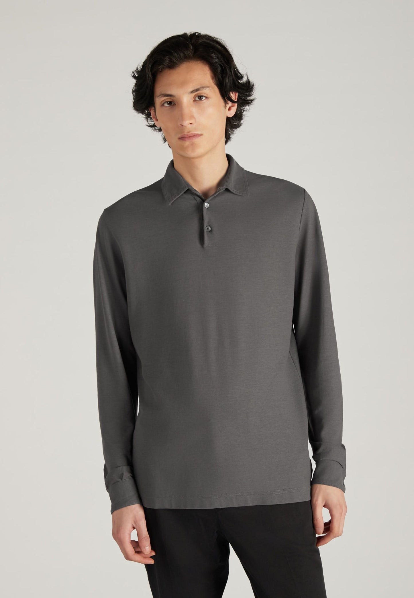 Zanone - Slim-fit organic IceCotton polo shirt - asphalt