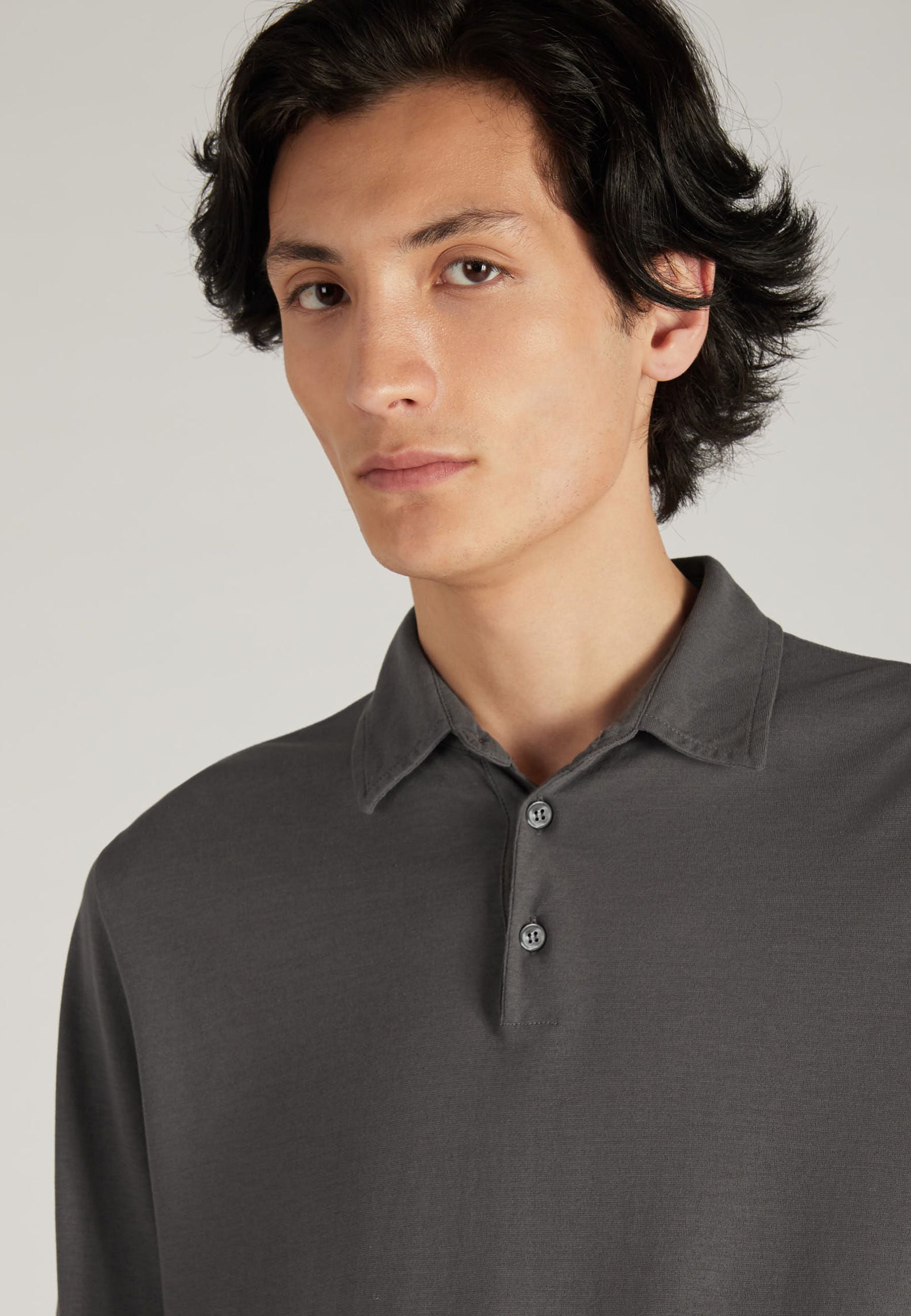 Zanone - Slim-fit organic IceCotton polo shirt - asphalt