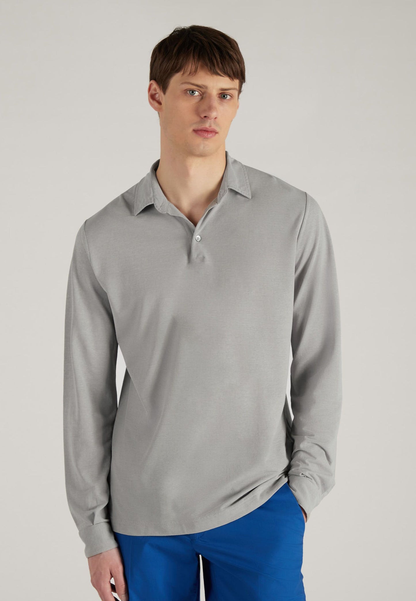 Zanone - Slim-fit organic IceCotton polo shirt - grey