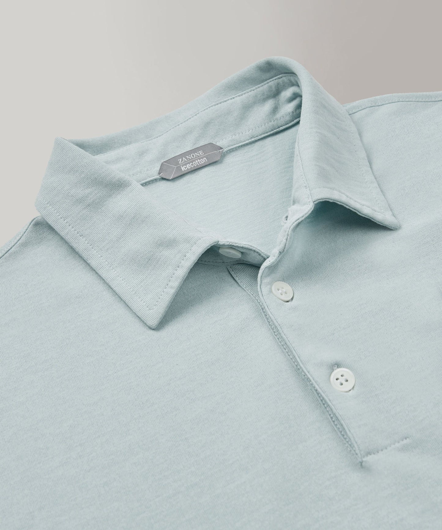 Zanone - Slim-fit organic IceCotton polo shirt - ceruleo