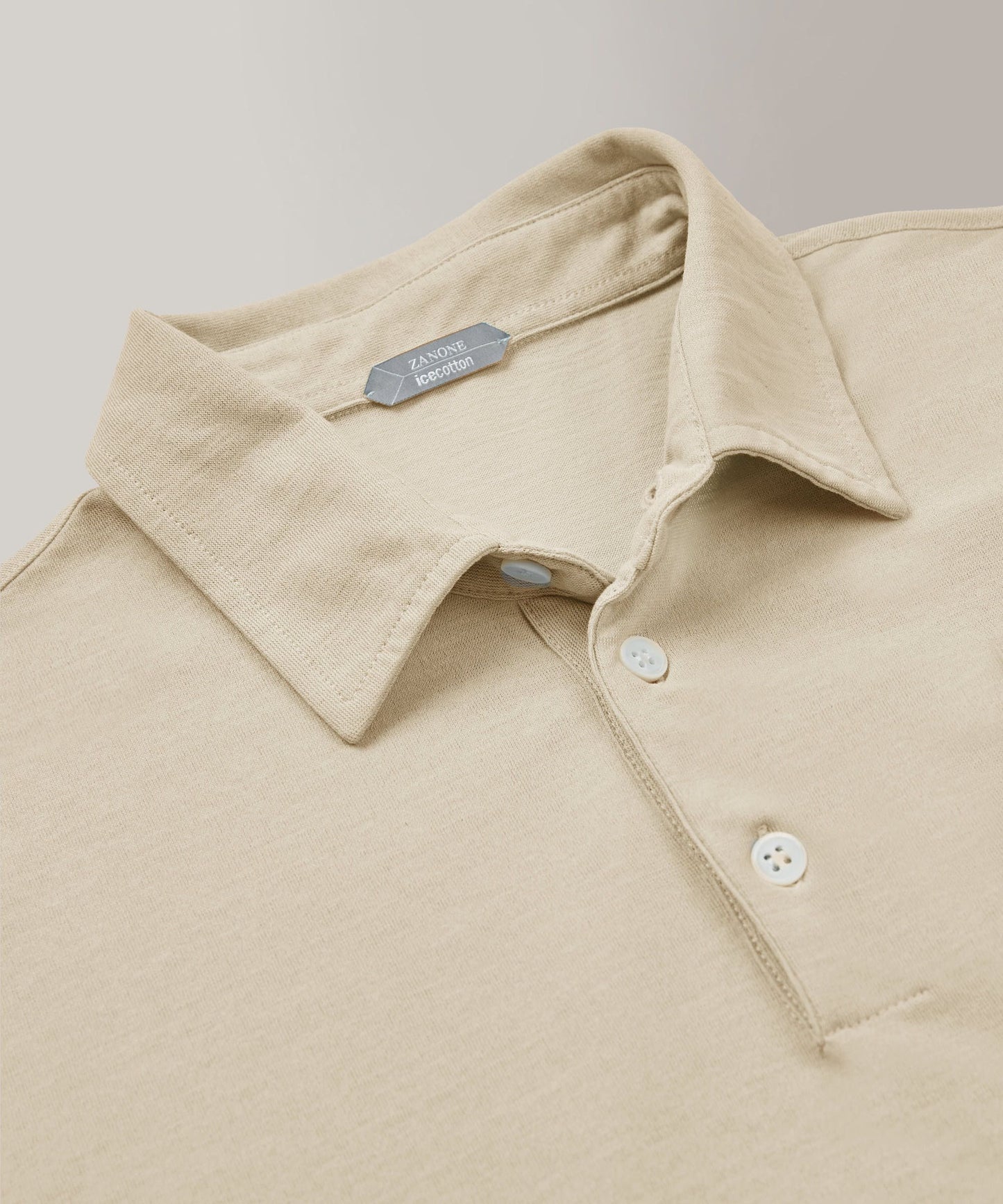 Zanone - Slim-fit organic IceCotton polo shirt - sabbia