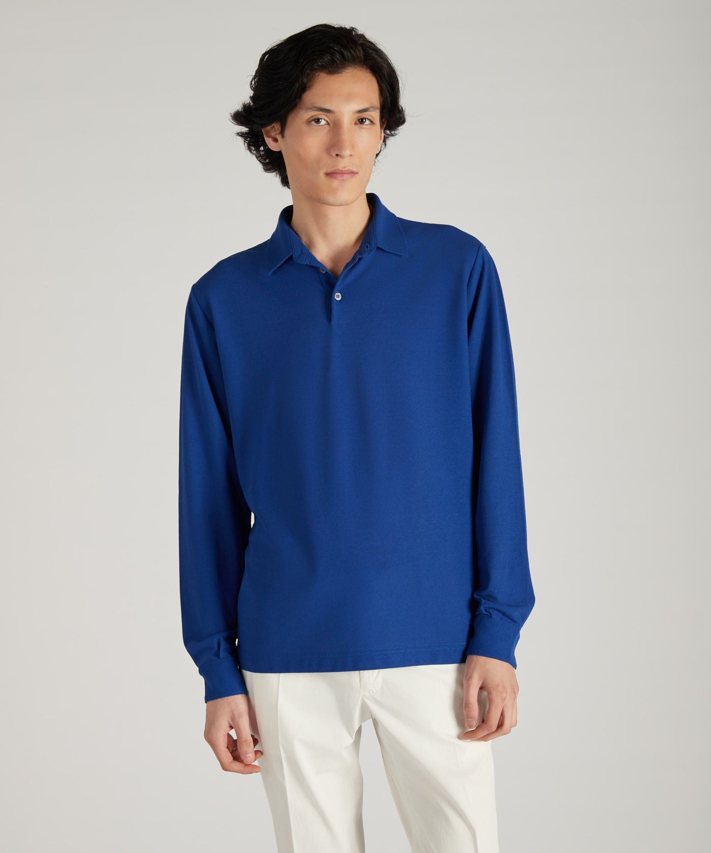 Zanone - Slim-fit organic IceCotton polo shirt - blu reale