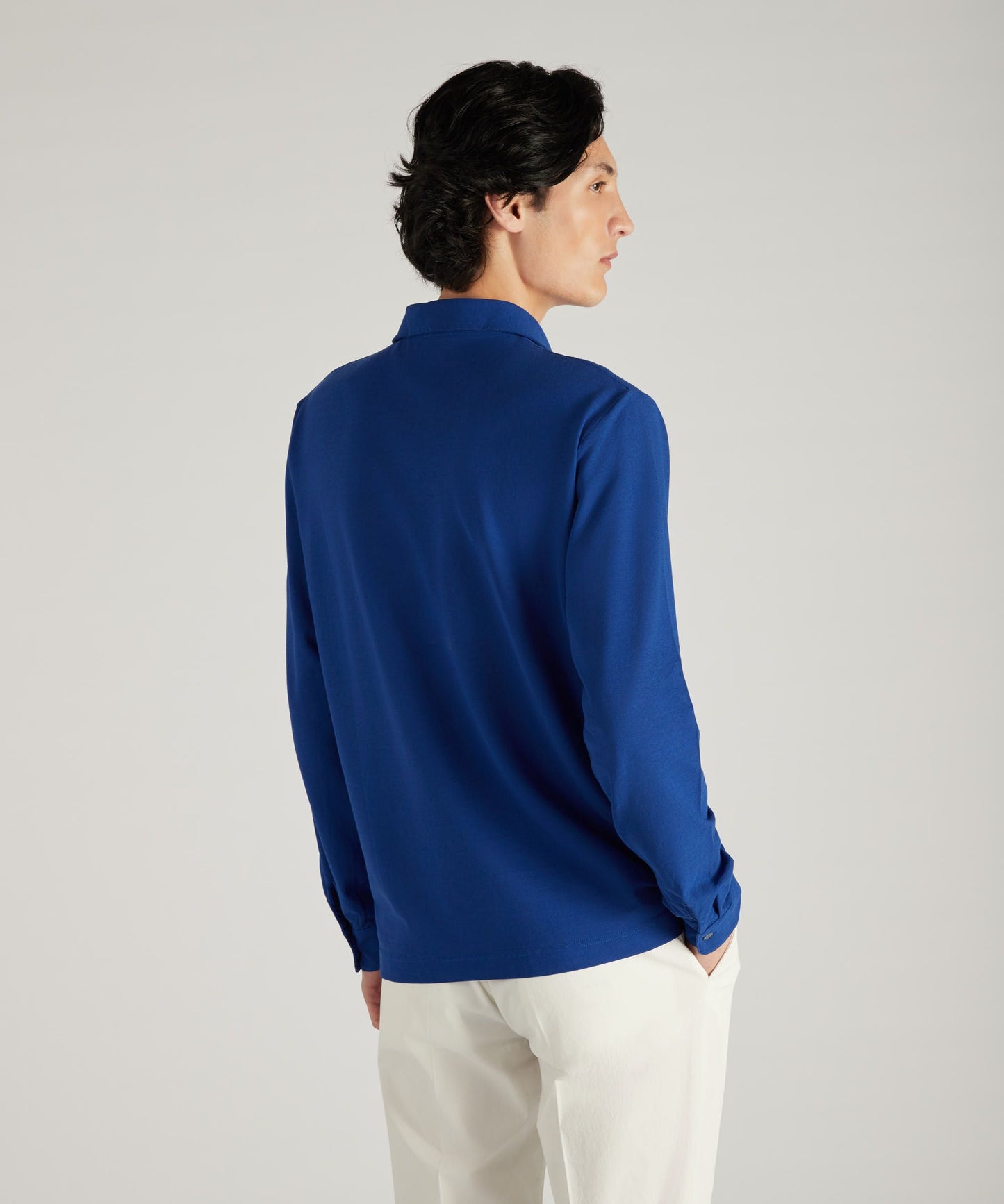 Zanone - Slim-fit organic IceCotton polo shirt - blu reale