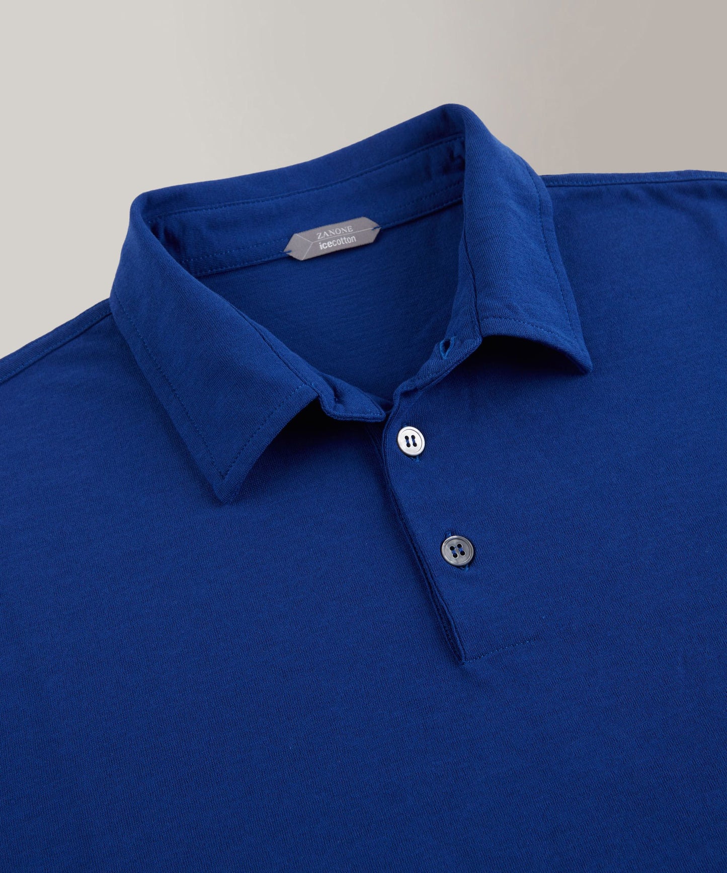 Zanone - Slim-fit organic IceCotton polo shirt - blu reale