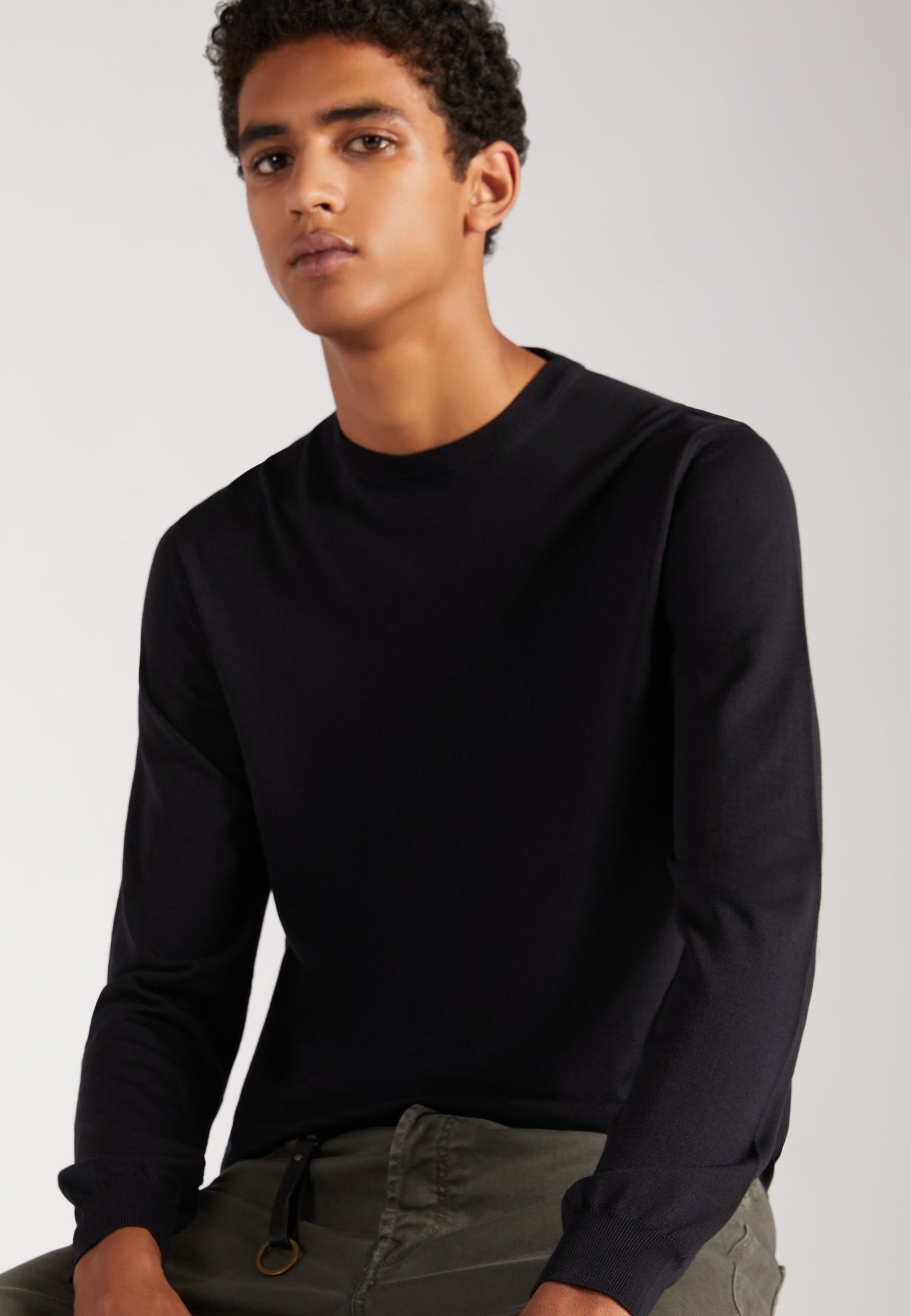 Zanone - Slim-fit crew-neck sweater in certified Flexwool - blue