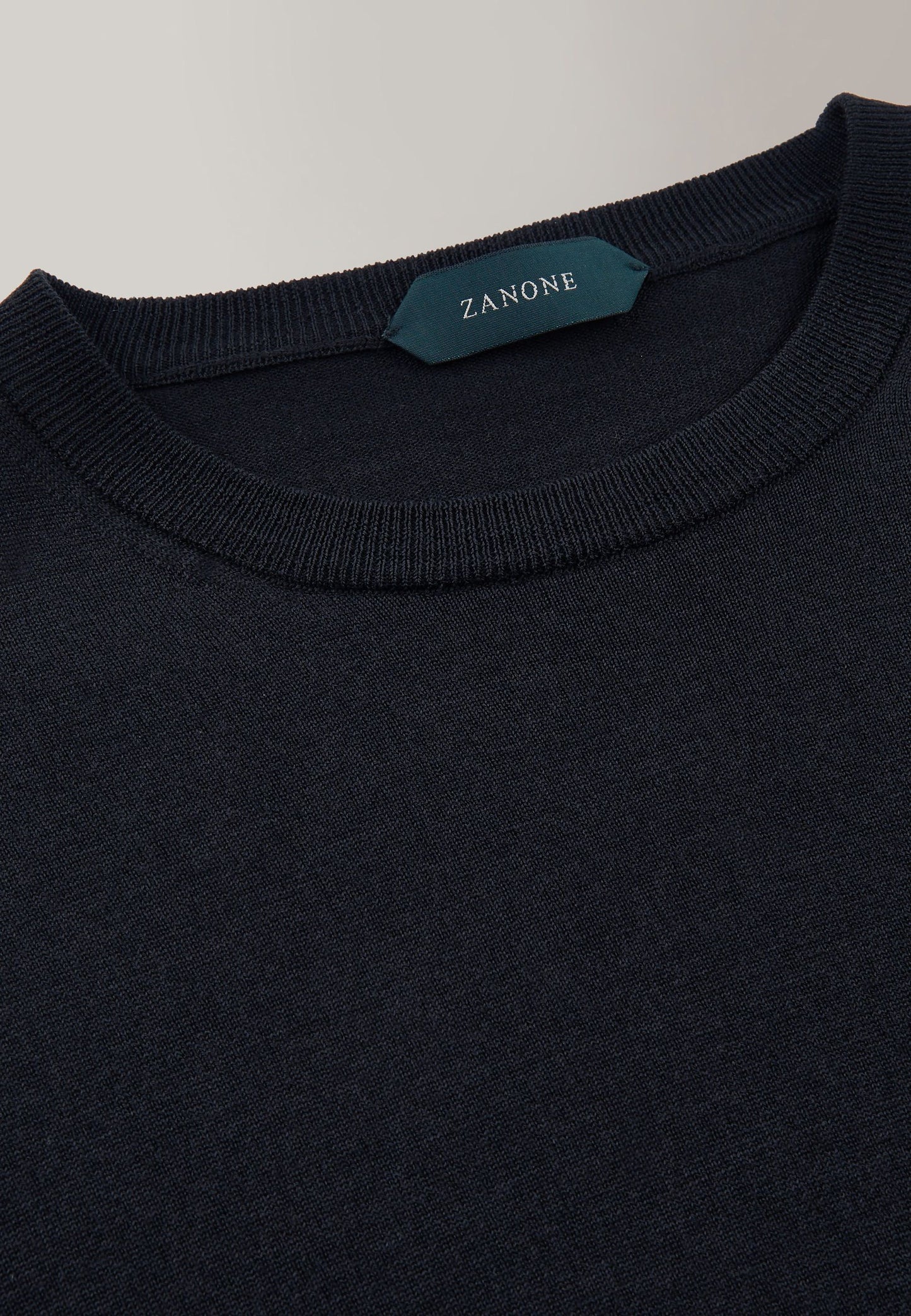 Zanone - Slim-fit crew-neck sweater in certified Flexwool - blue