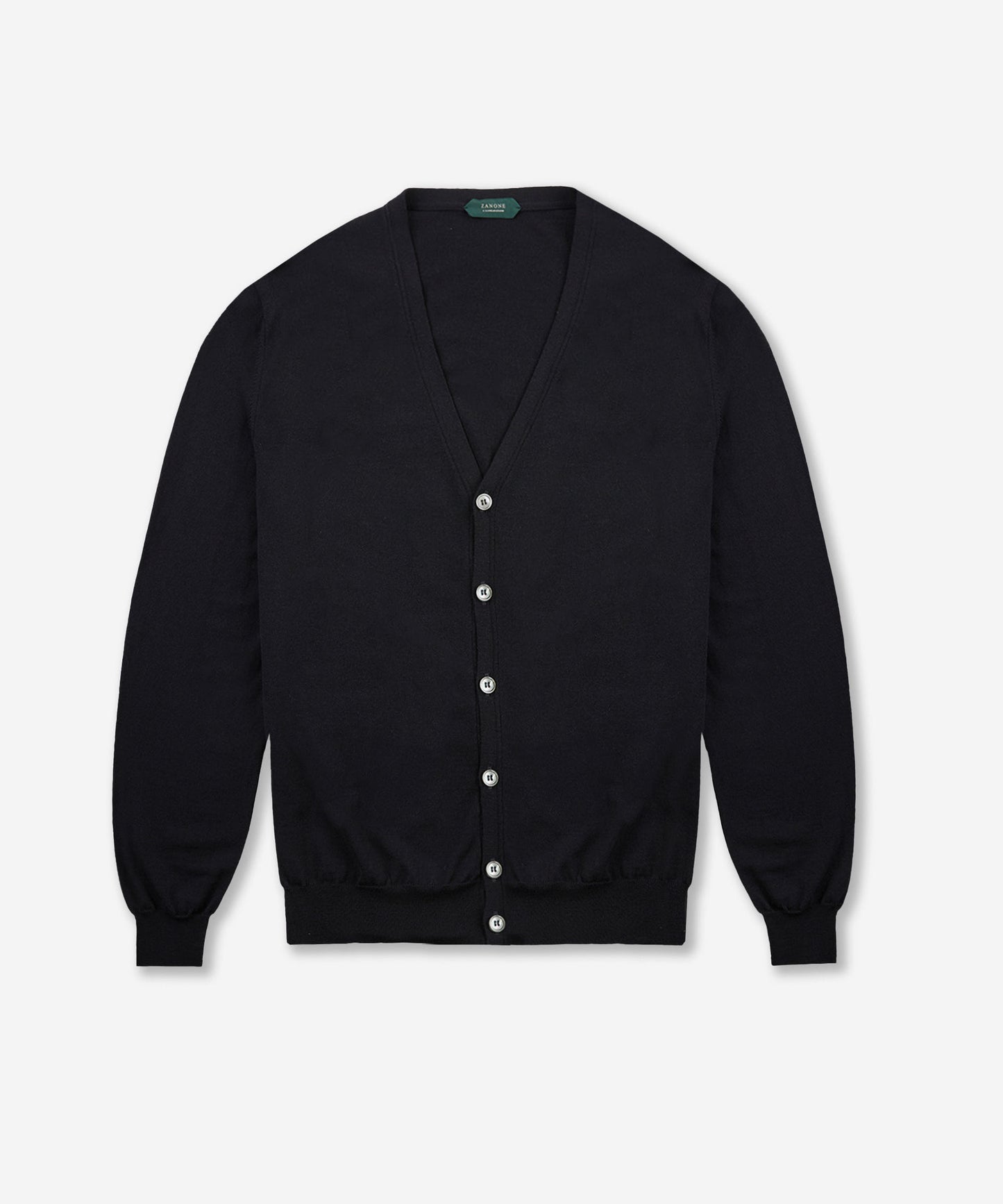 Slim-fit cardigan in certified Flexwool