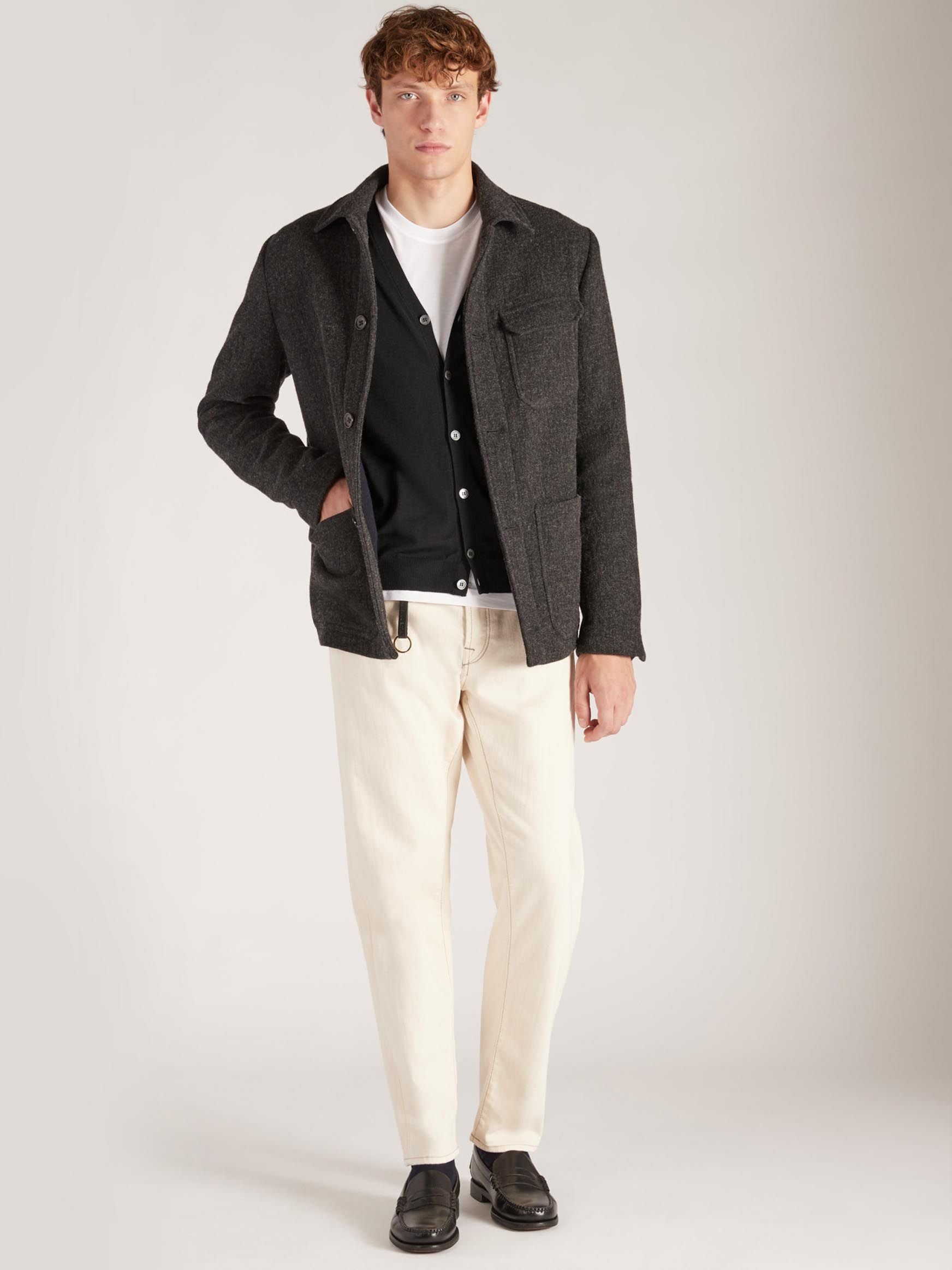 Zanone - Slim-fit cardigan in certified Flexwool - blue