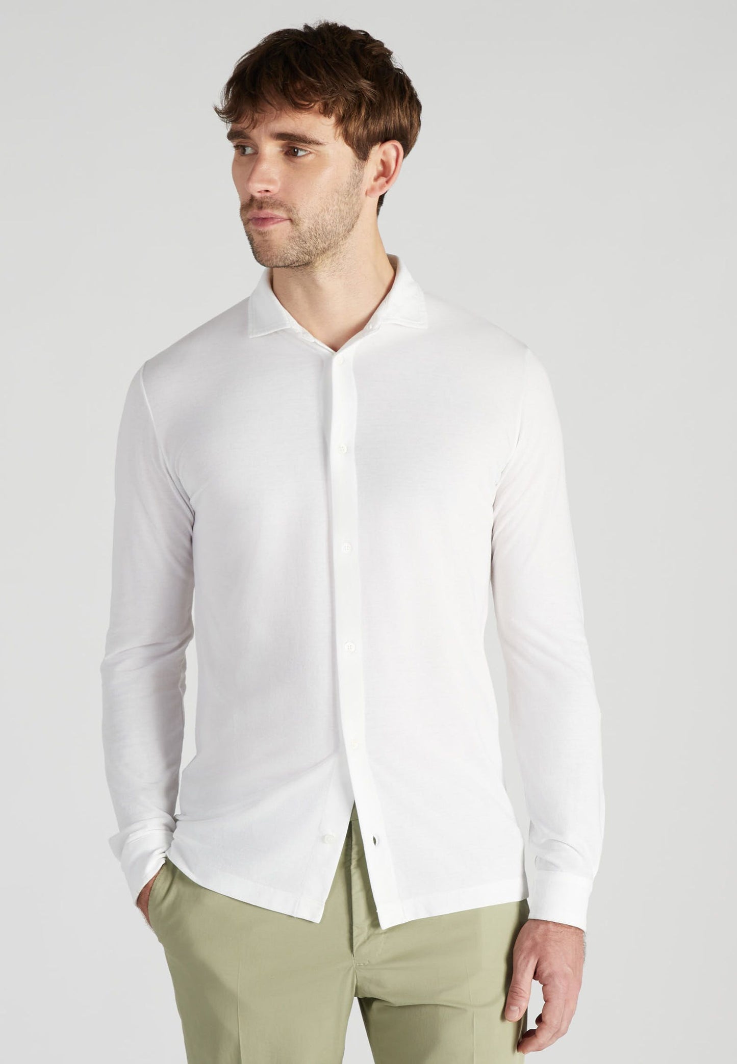 Zanone - Slim-fit organic IceCotton shirt - optical white