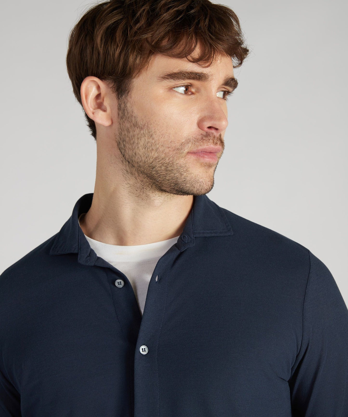 Zanone - Slim-fit organic IceCotton shirt - blue