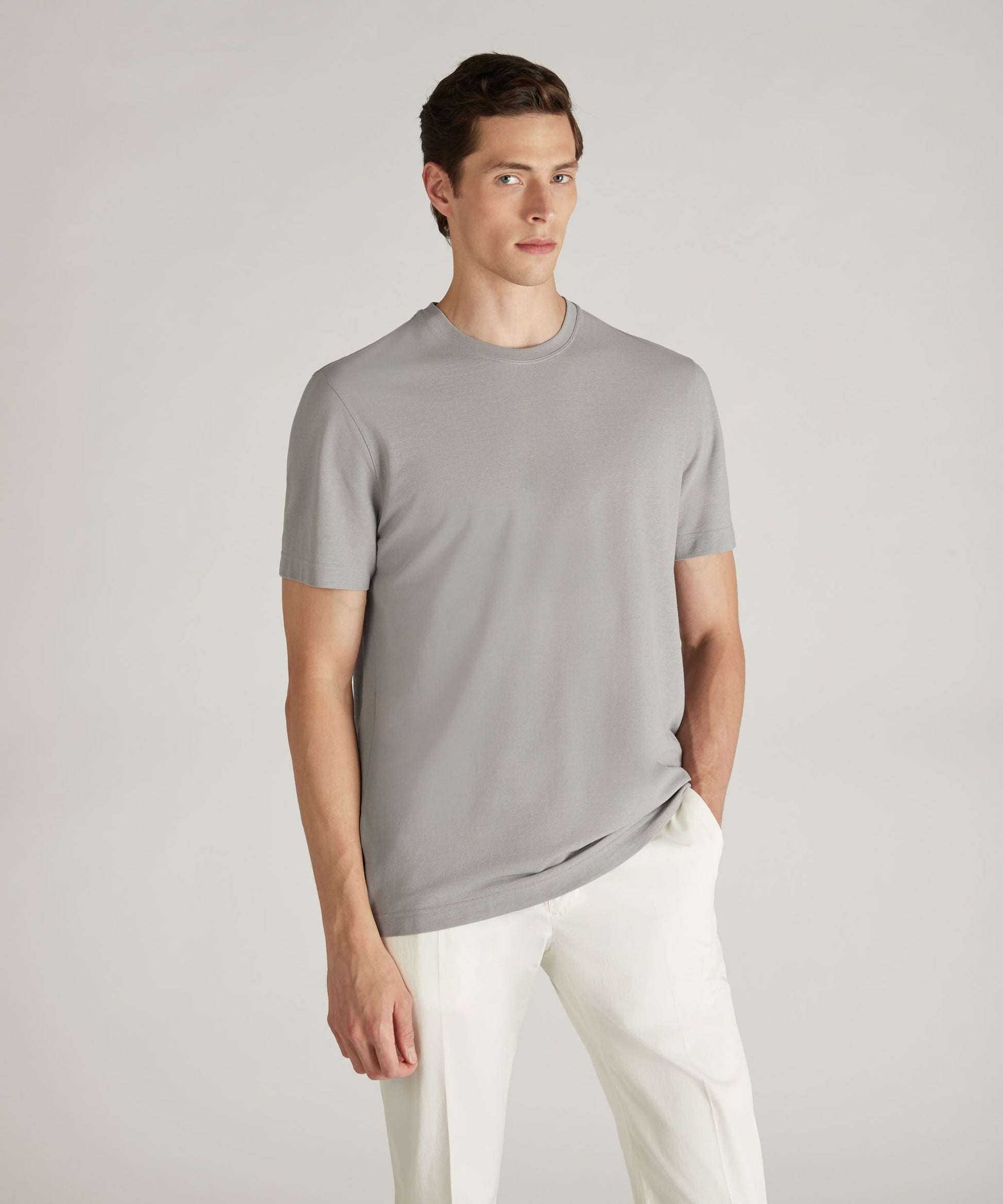 Zanone - Slim fit organic IceCotton T-shirt - grey