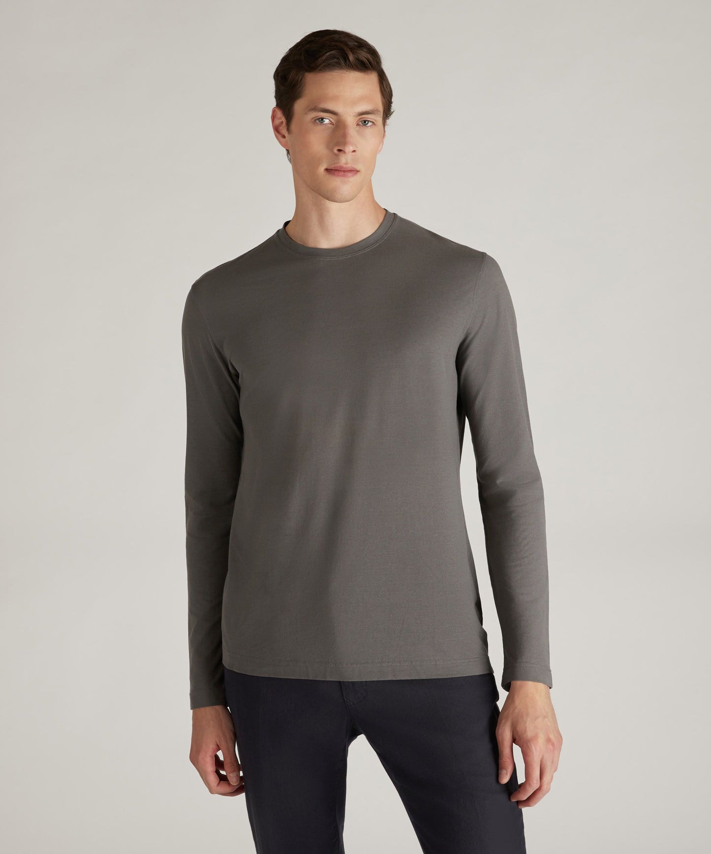 Zanone - Slim fit organic IceCotton T-shirt - asphalt