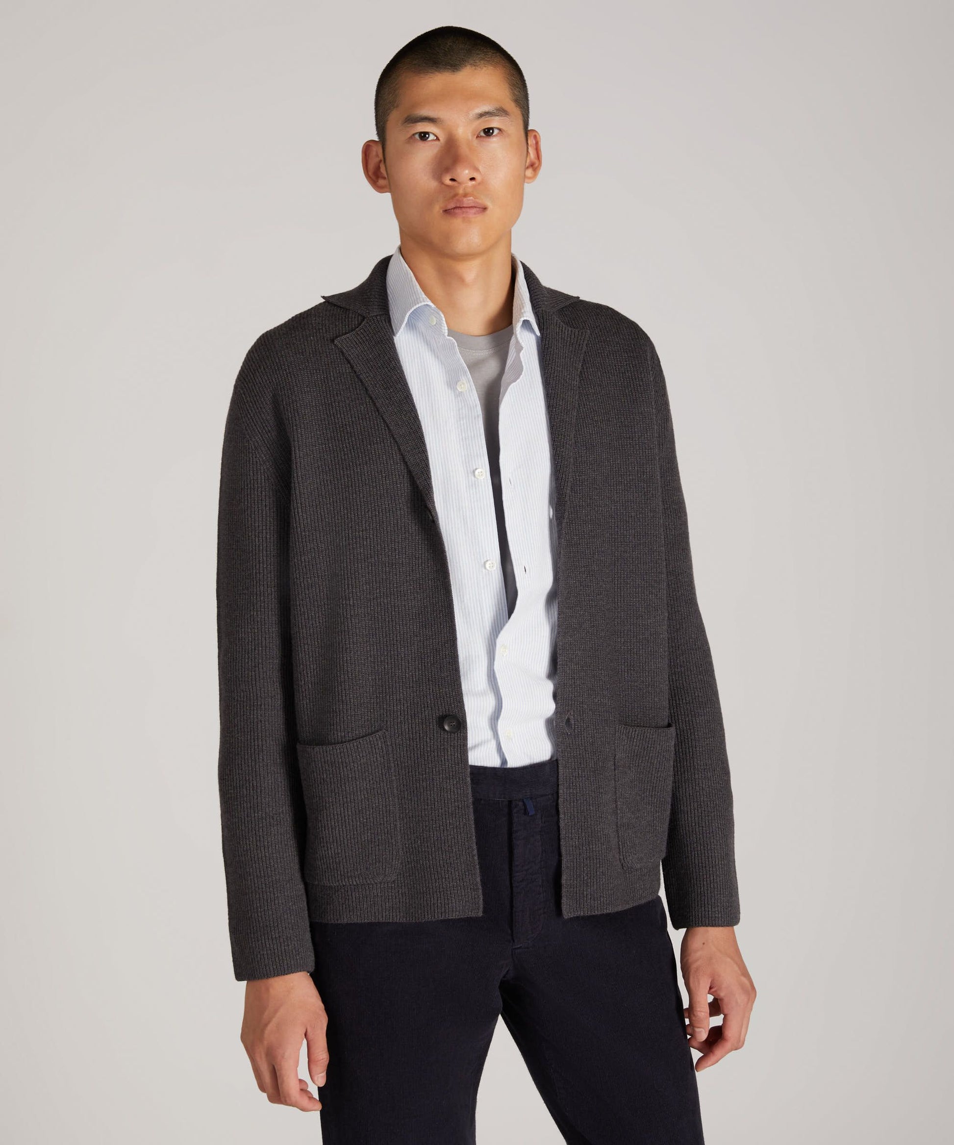 Zanone - Certified merino wool slim-fit jacket in with English - oregano