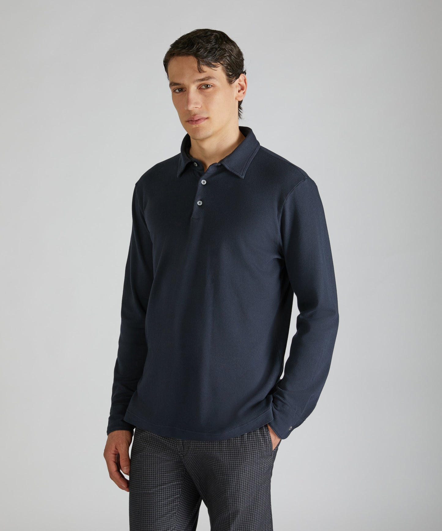 Polo slim fit in Interlock