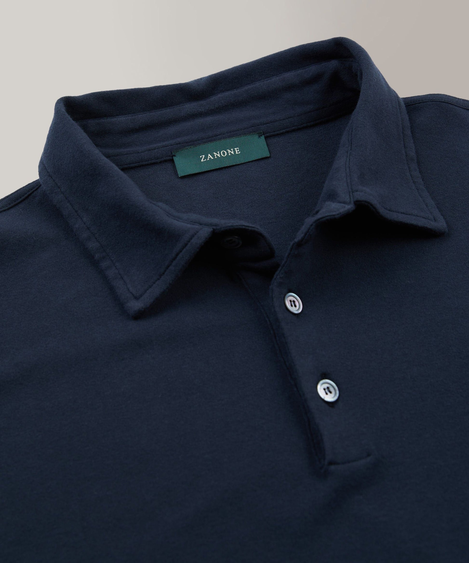 Zanone - Slim-fit Interlock Polo Shirt - midnight blue