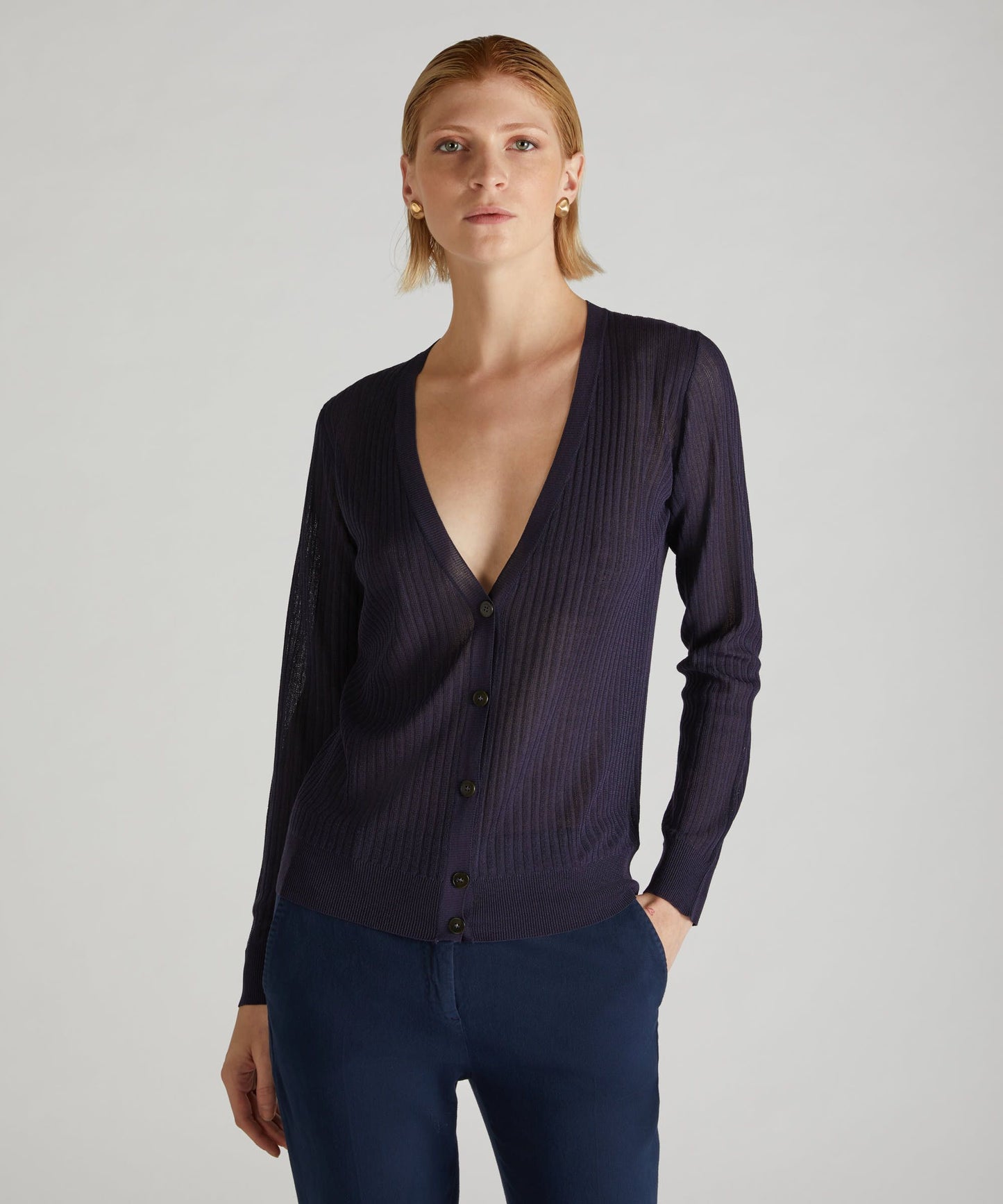 Cardigan regular fit en viscose