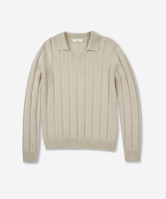 Wool and cashmere crew neck sweater