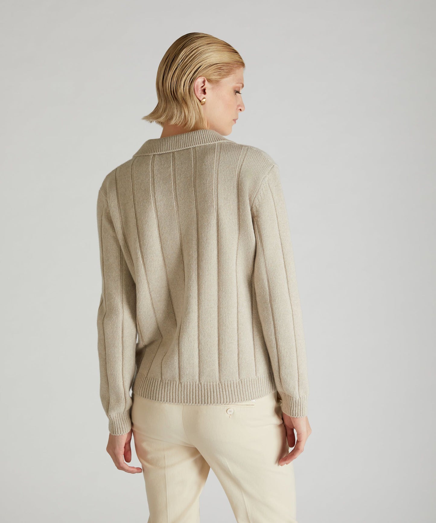 Wool and cashmere crew neck sweater