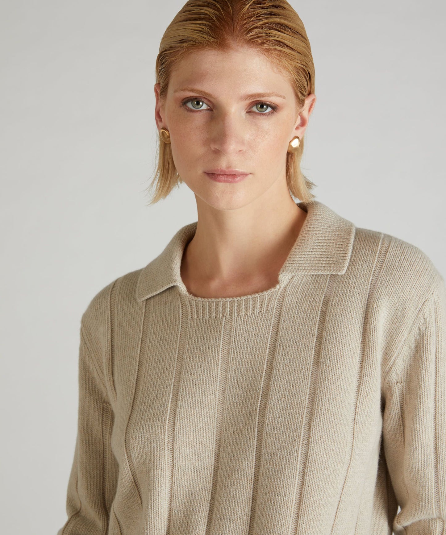 Wool and cashmere crew neck sweater