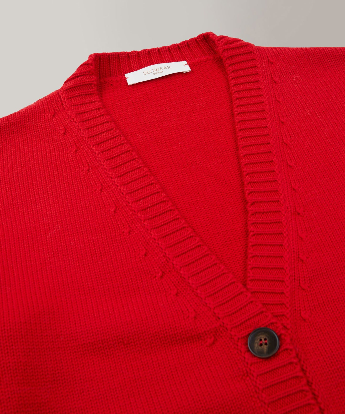 Zanone - Slim-fit wool cardigan - red