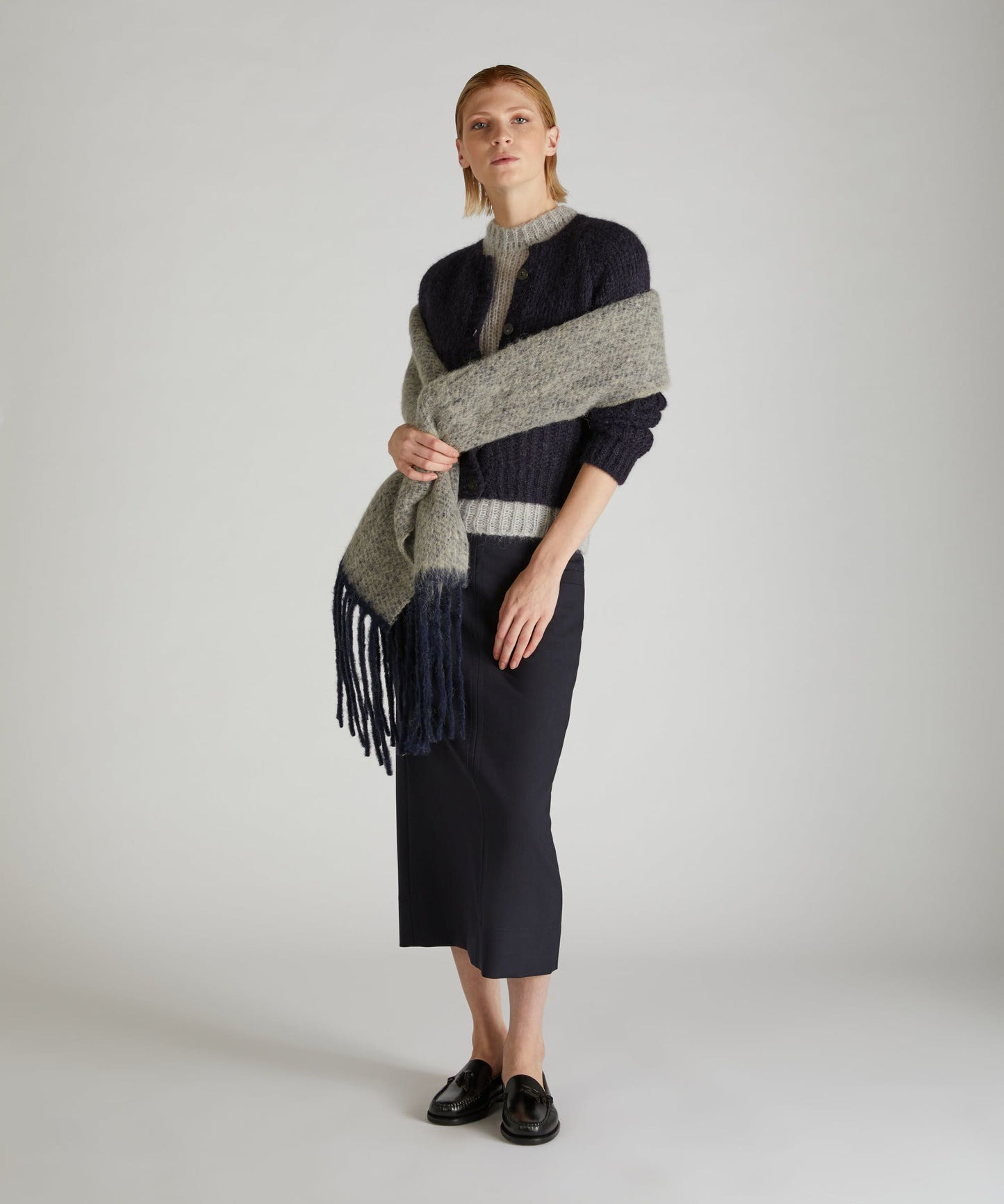 Slim-fit Mohair and Alpaca Cardigan