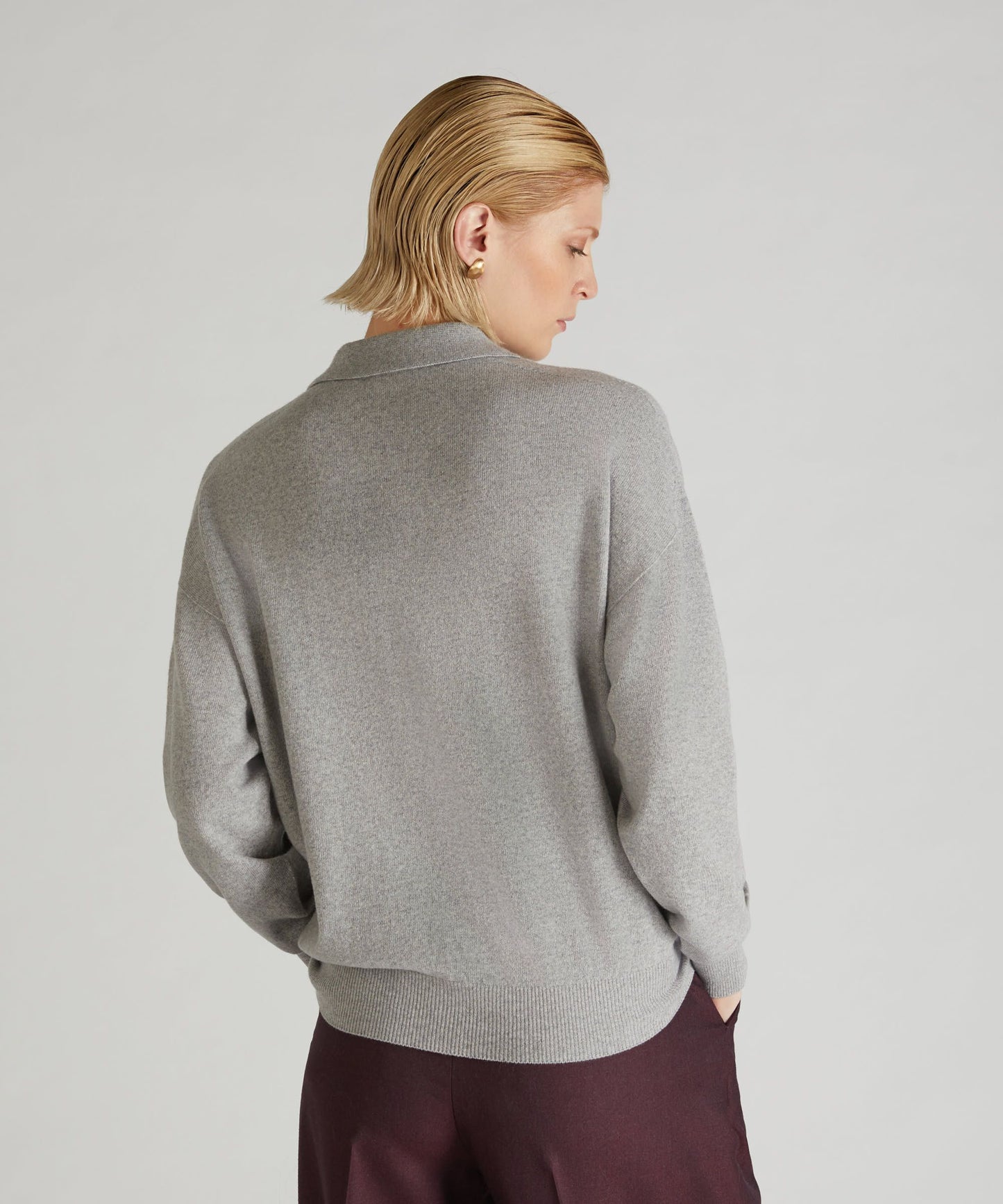 Oversized Wool and Cashmere Polo Neck