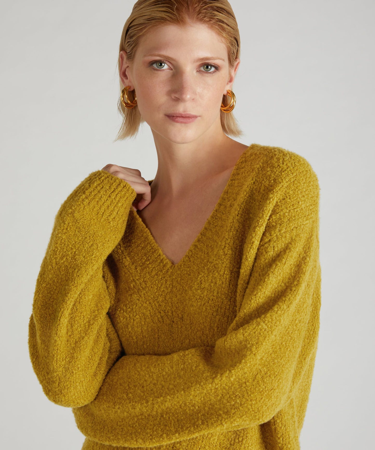 Oversized wool and Alpaca bouclé sweater