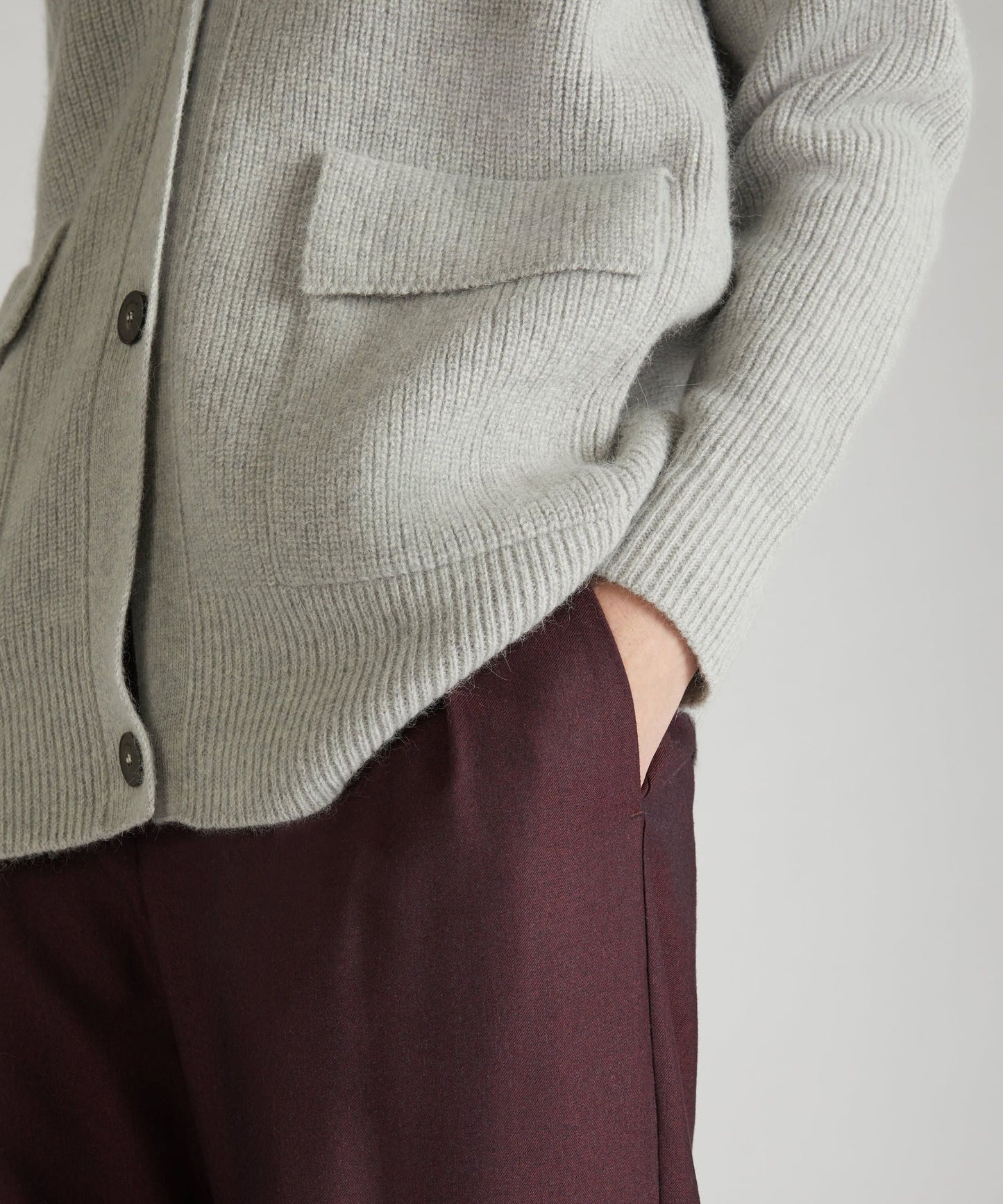 Oversized wool and Angora cardigan