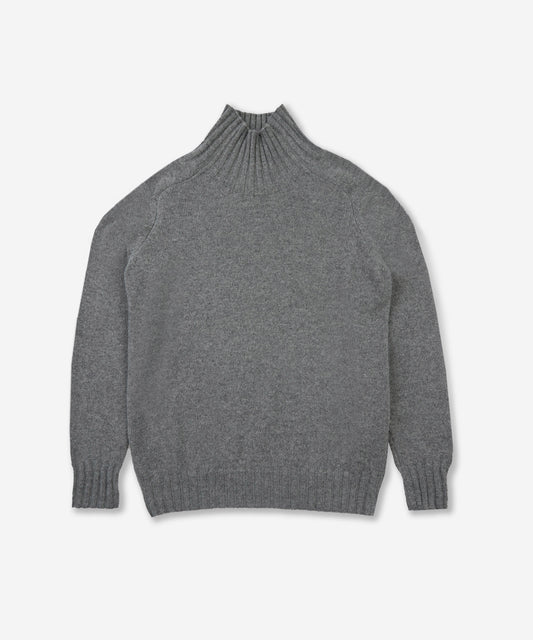 Regular-fit polo neck in wool and Angora