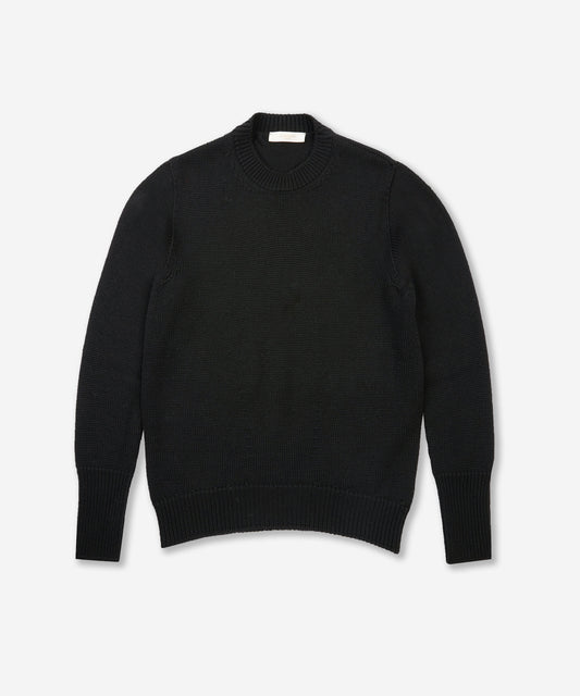 Regular-fit crewneck sweater in certified merino wool