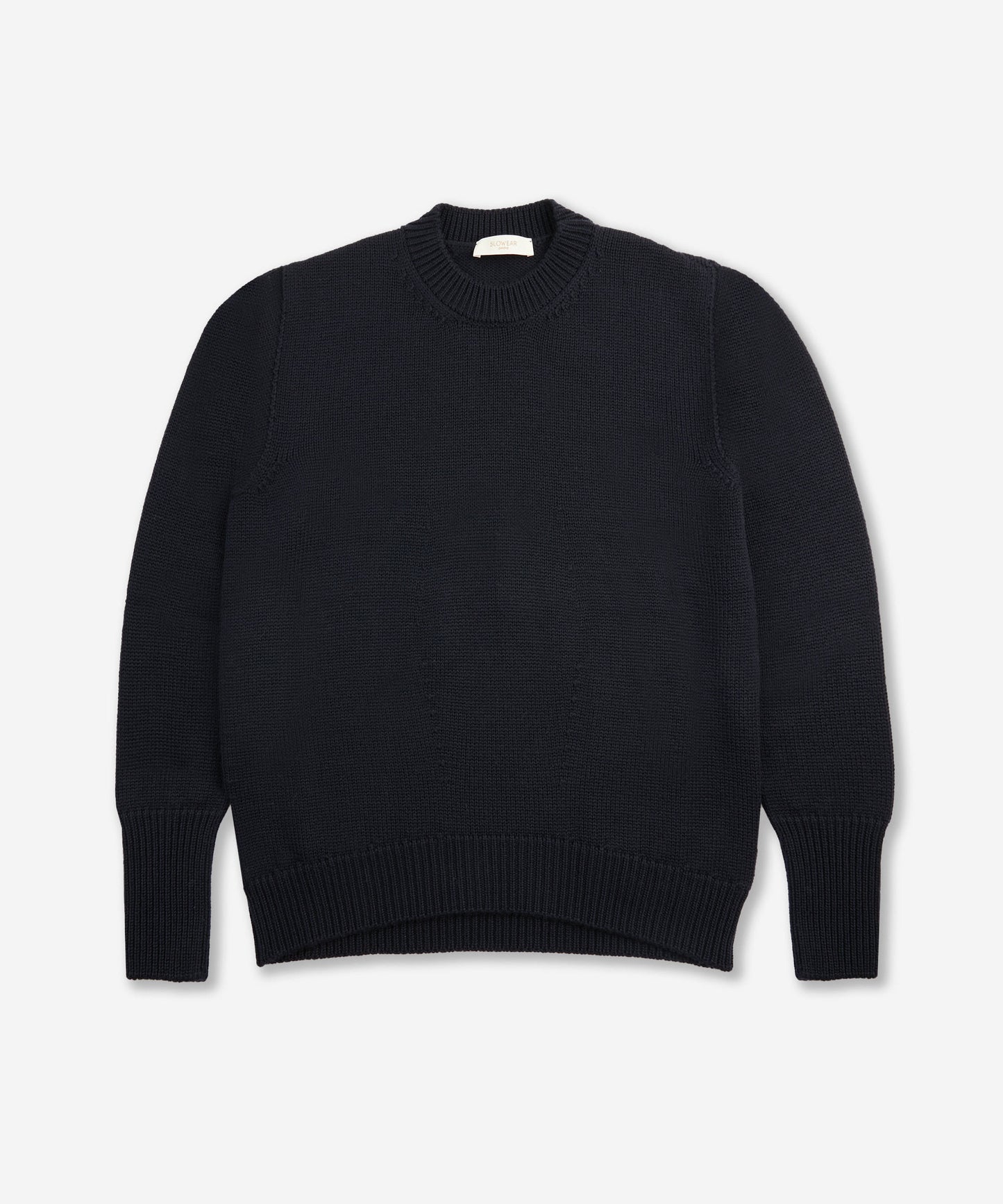 Regular-fit crewneck sweater in certified merino wool