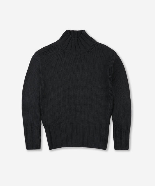 Slim-fit wool polo neck sweater