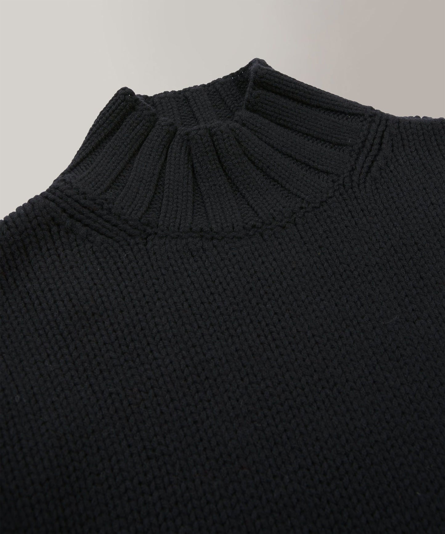 Slim-fit wool polo neck sweater