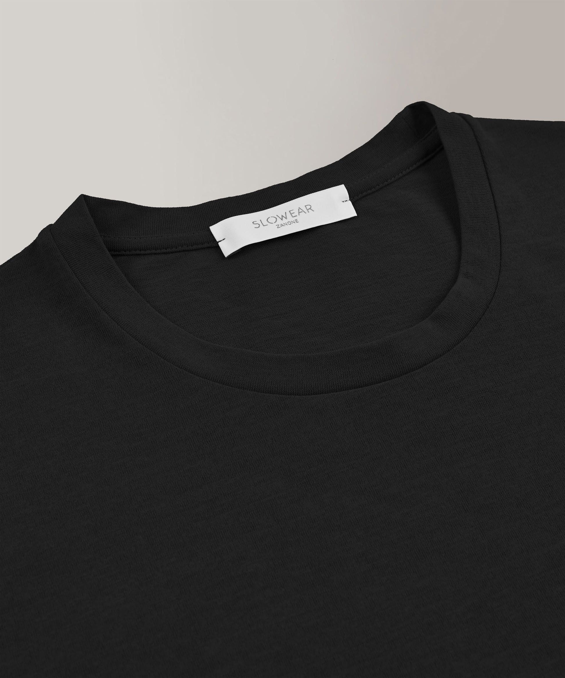 Zanone - Regular fit t-shirt in organic IceCotton - black