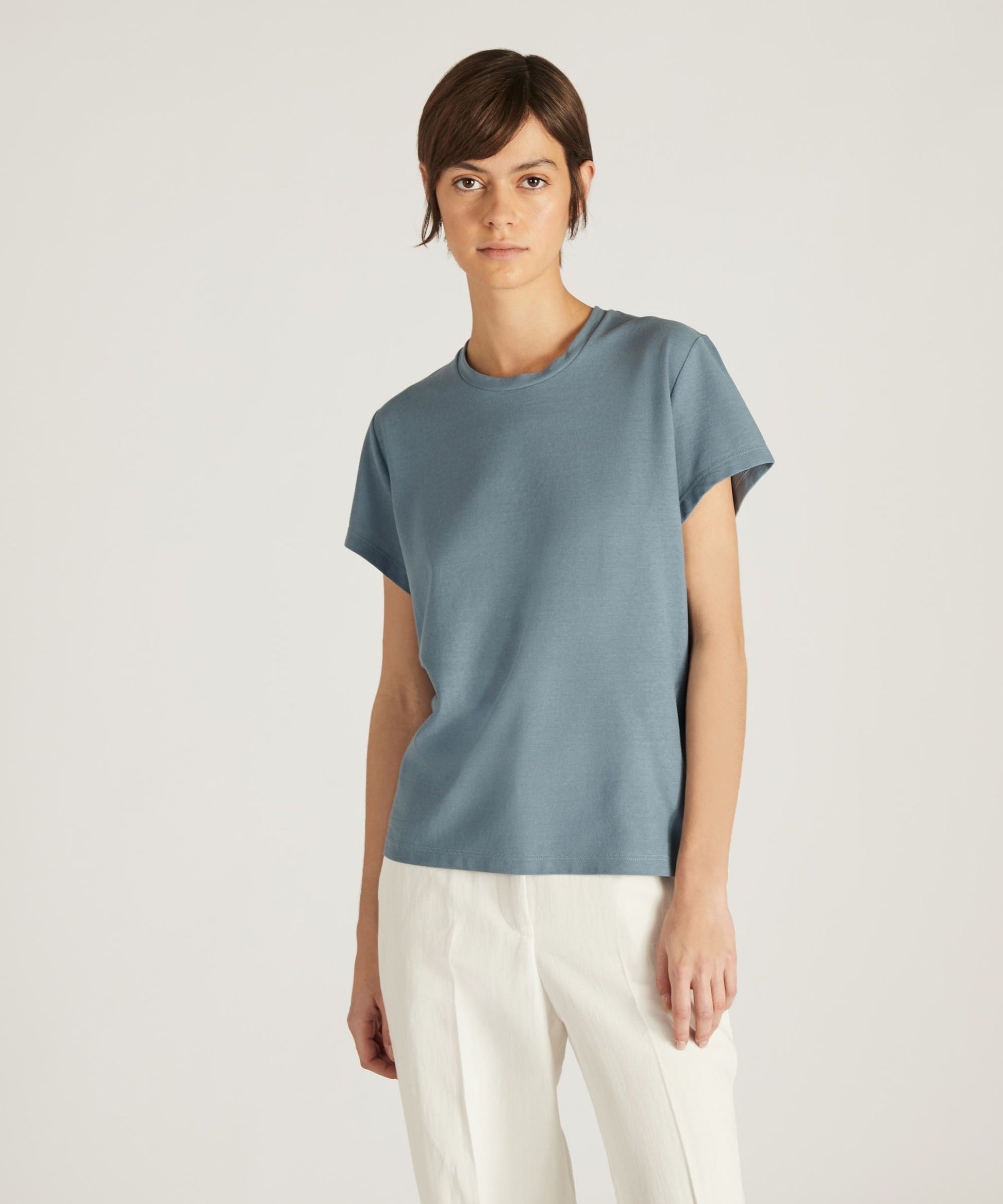 Zanone - Regular fit t-shirt in organic IceCotton - ivory