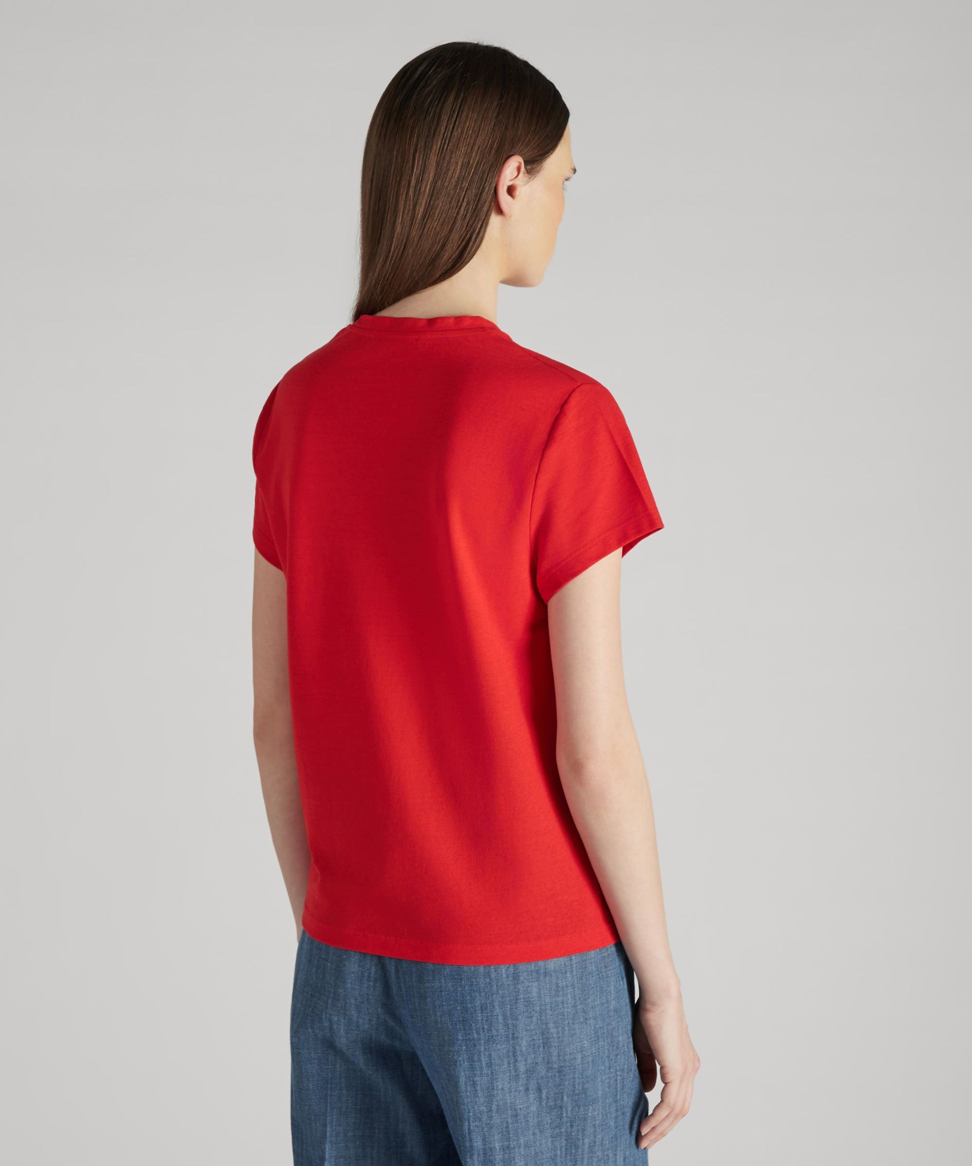 Zanone - Regular fit t-shirt in organic IceCotton - lacquer red